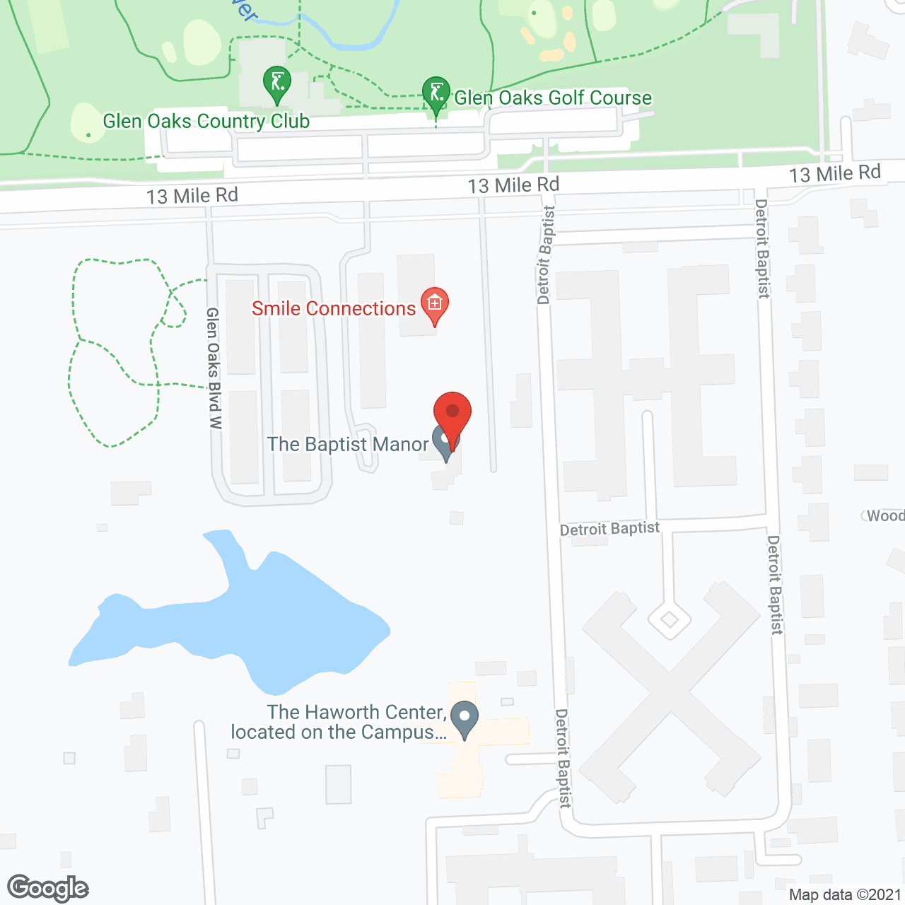 Map of the neighborhood around Detroit Baptist Manor