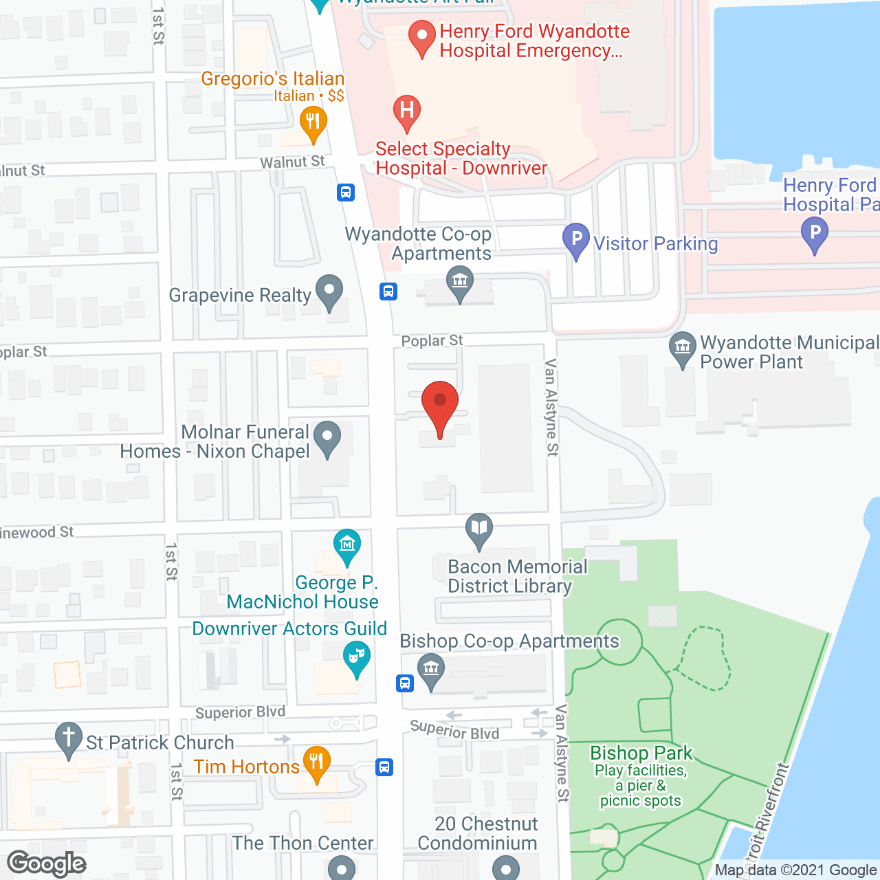 Map of the neighborhood around Mary Frances Residence