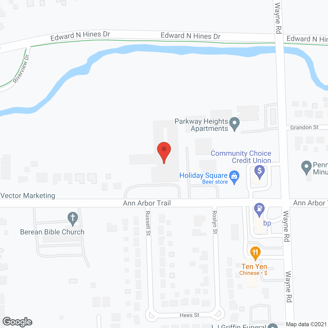 Map of the neighborhood around Camelot Hall Convalescent Ctr