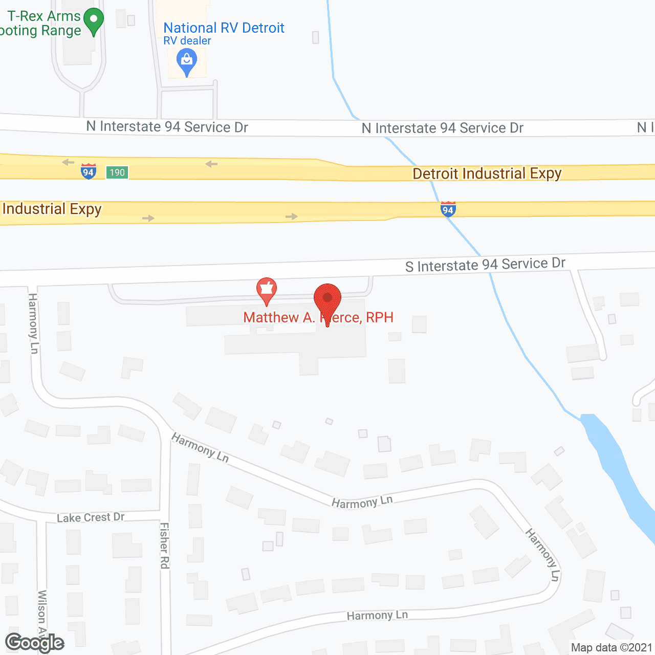 Map of the neighborhood around CedarWoods Assisted Living