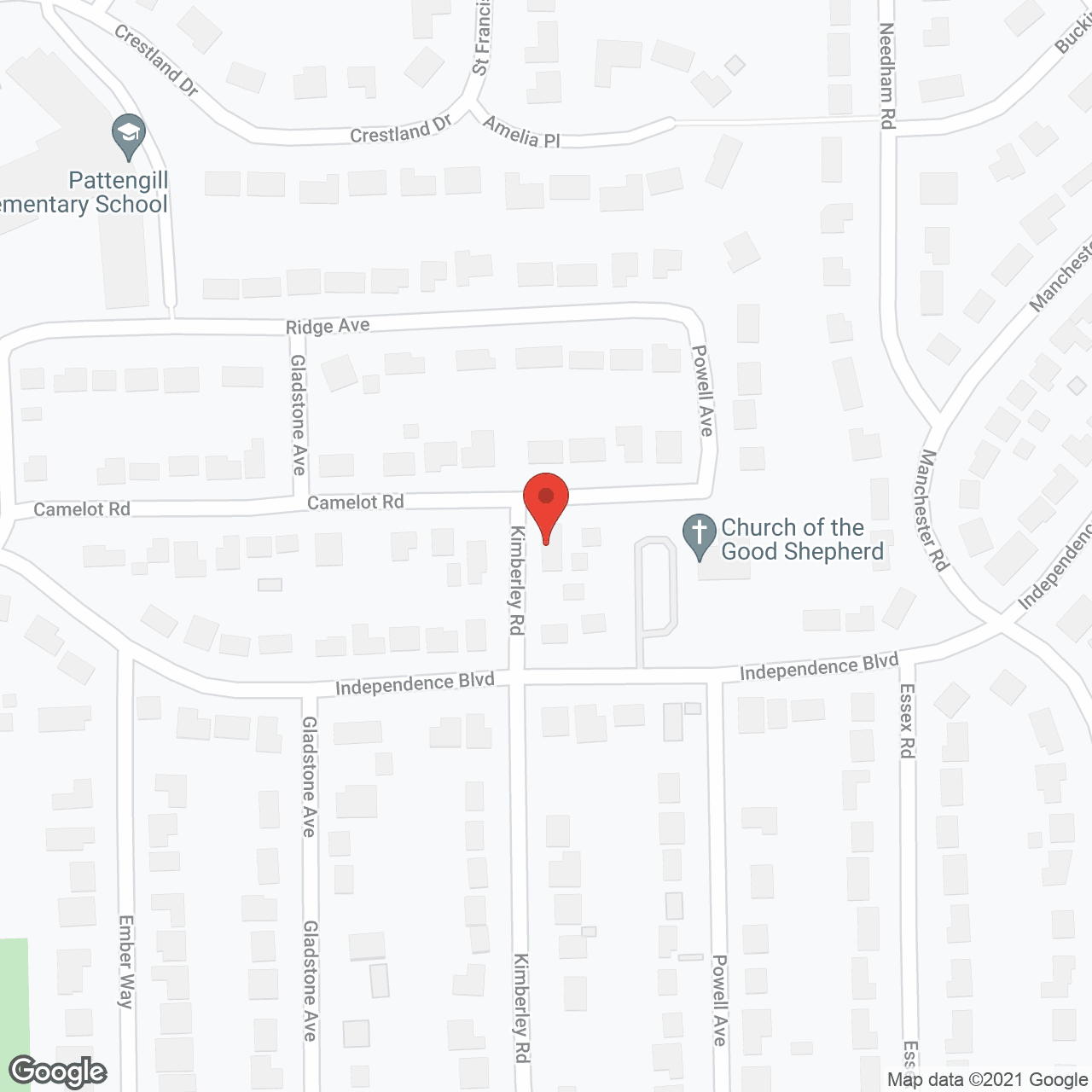 Map of the neighborhood around Birchwood Manor
