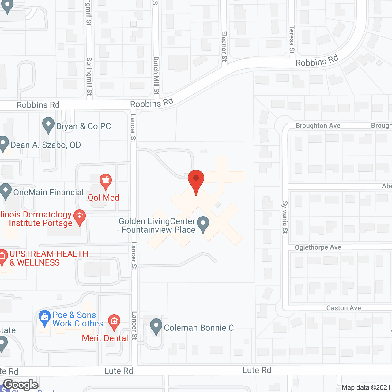 Map of the neighborhood around Brickyard Healthcare - Portage Care Center