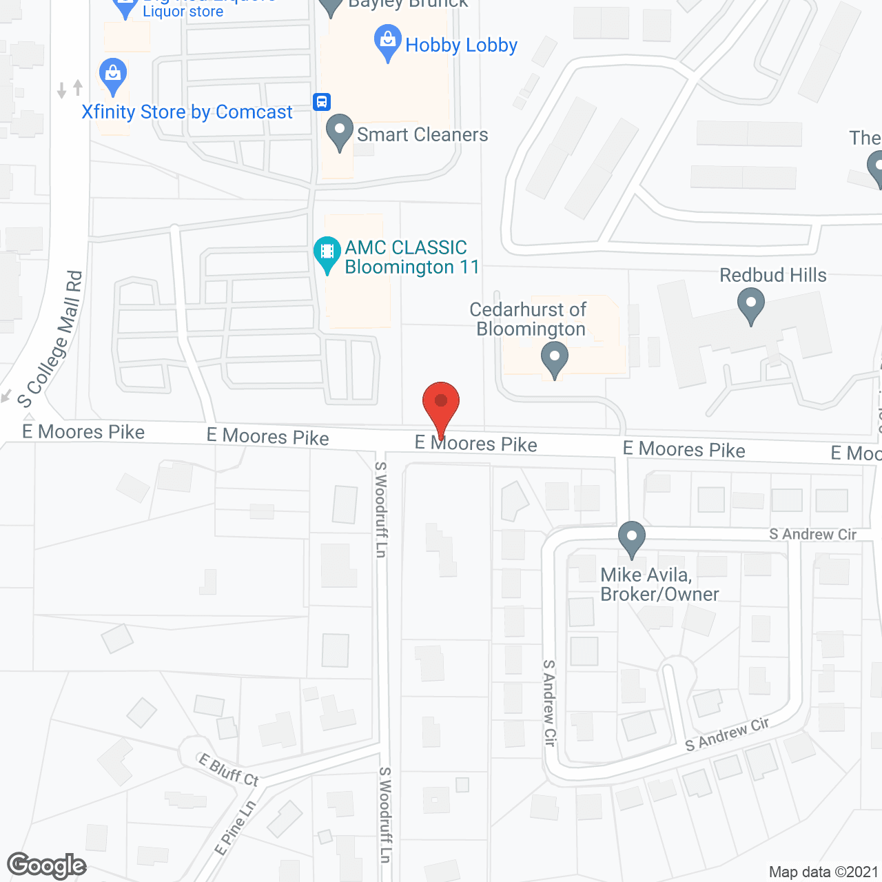 Map of the neighborhood around Holiday Redbud Hills