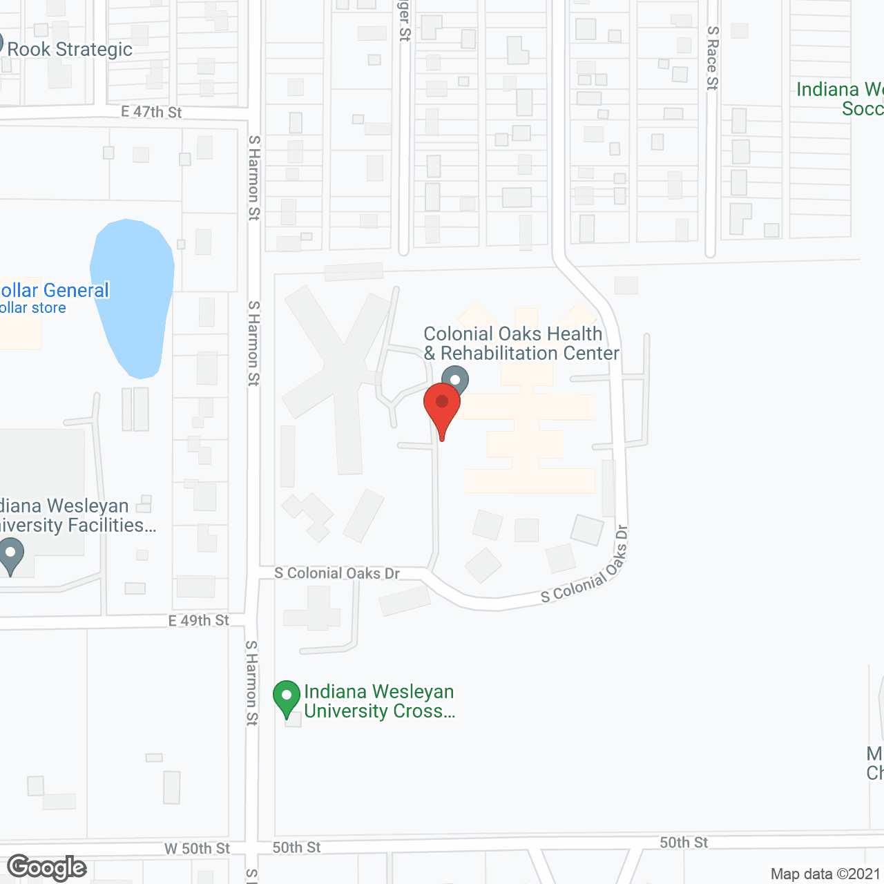 Map of the neighborhood around Colonial Oaks Retirement Apt