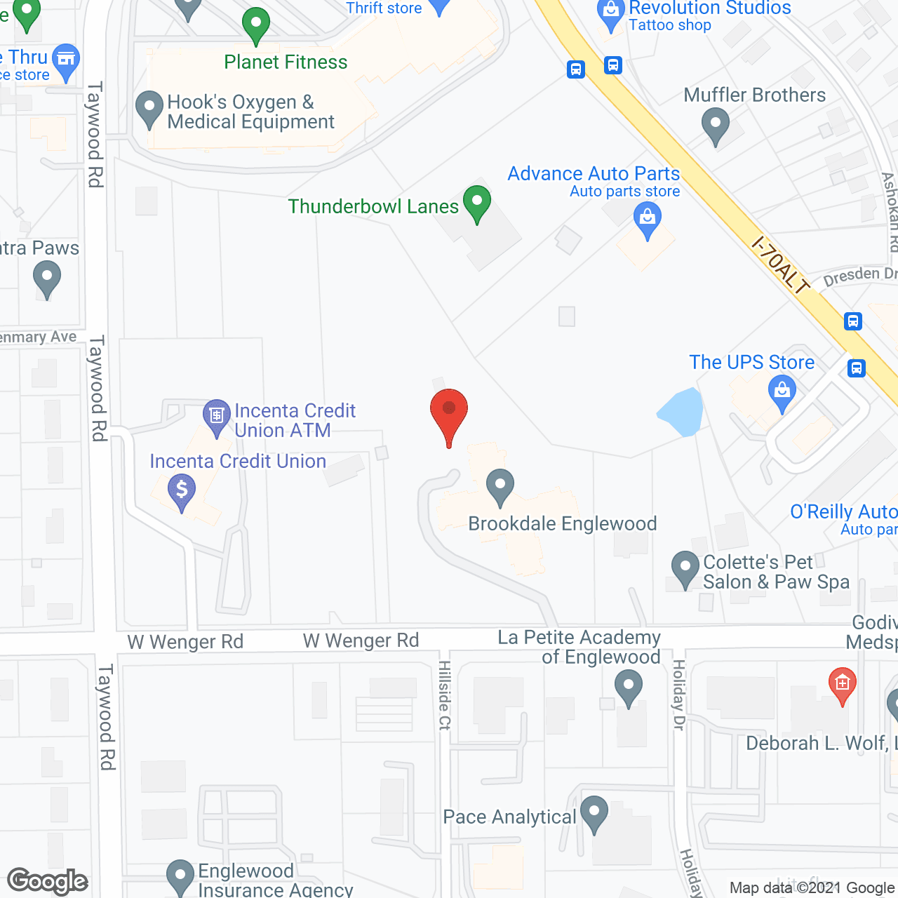 Map of the neighborhood around Brookdale Englewood