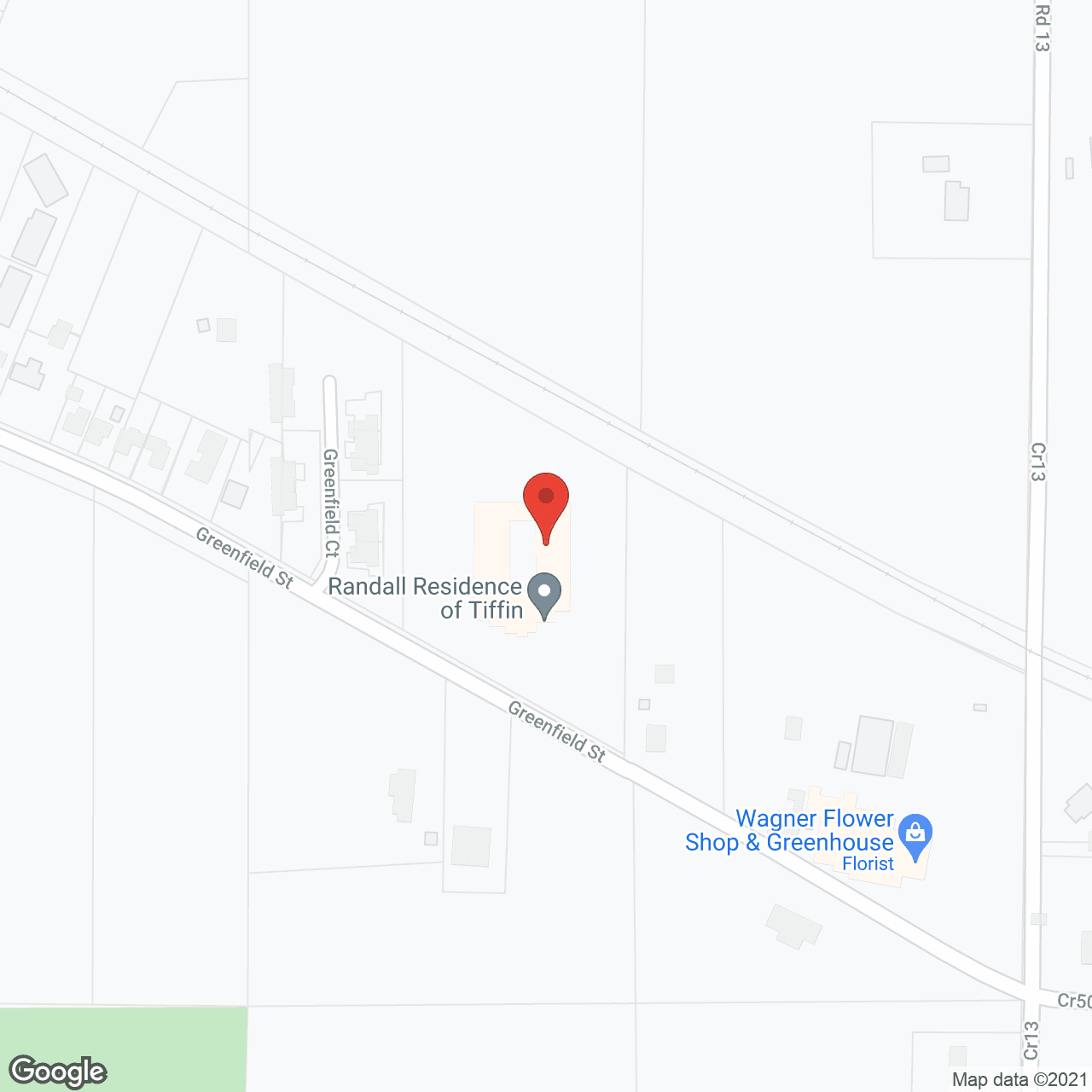 Map of the neighborhood around Courtyard at Tiffin