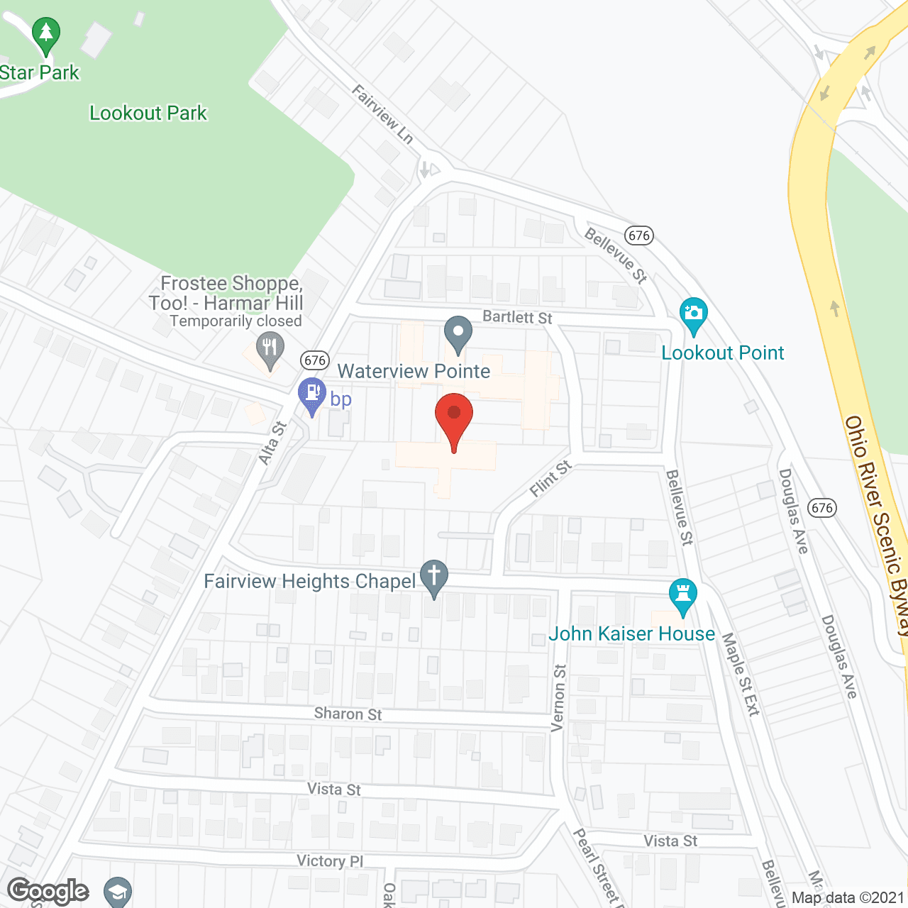 Map of the neighborhood around Marietta-A Care and Rehabilitation Center