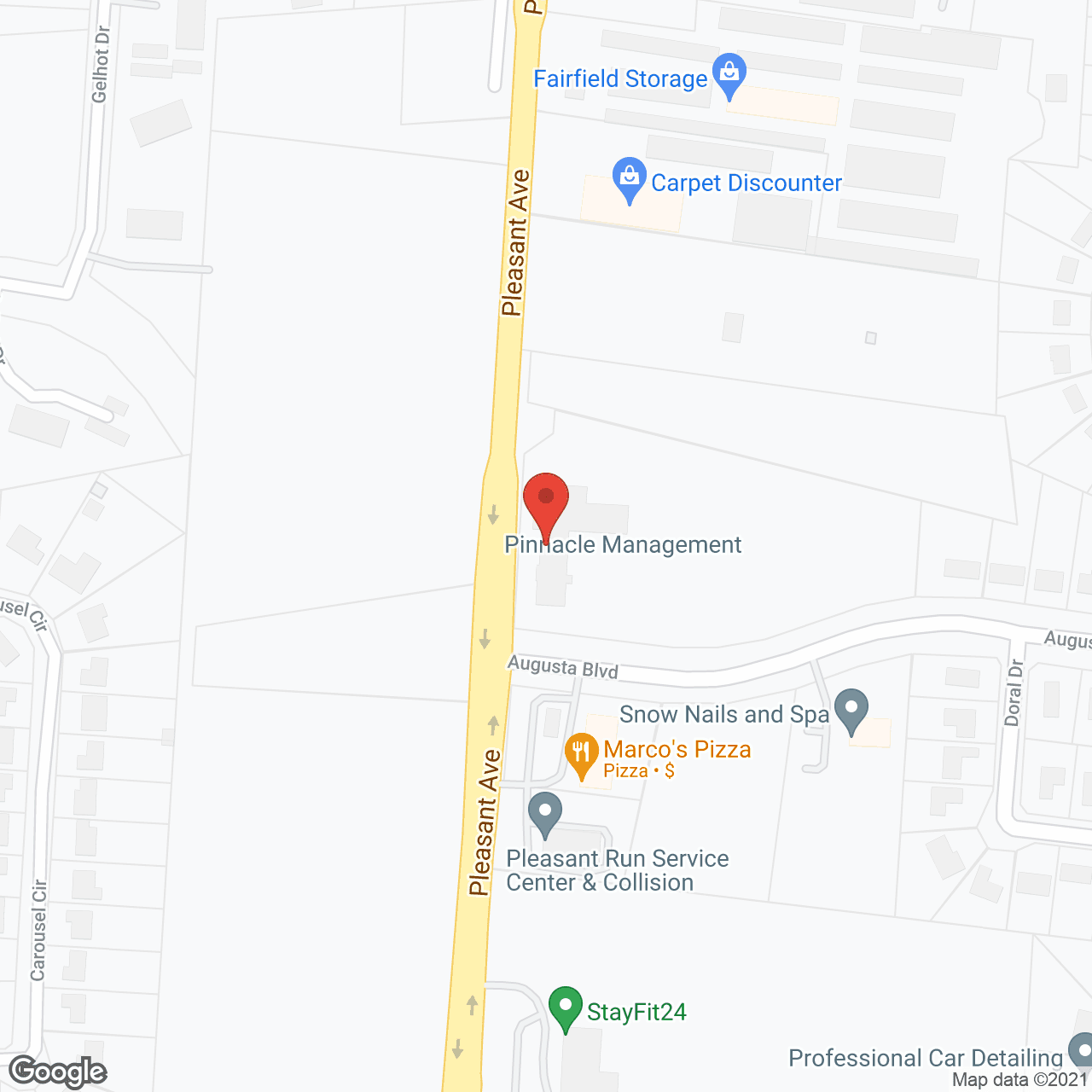Map of the neighborhood around Lillian Houston Geriatric Ctr