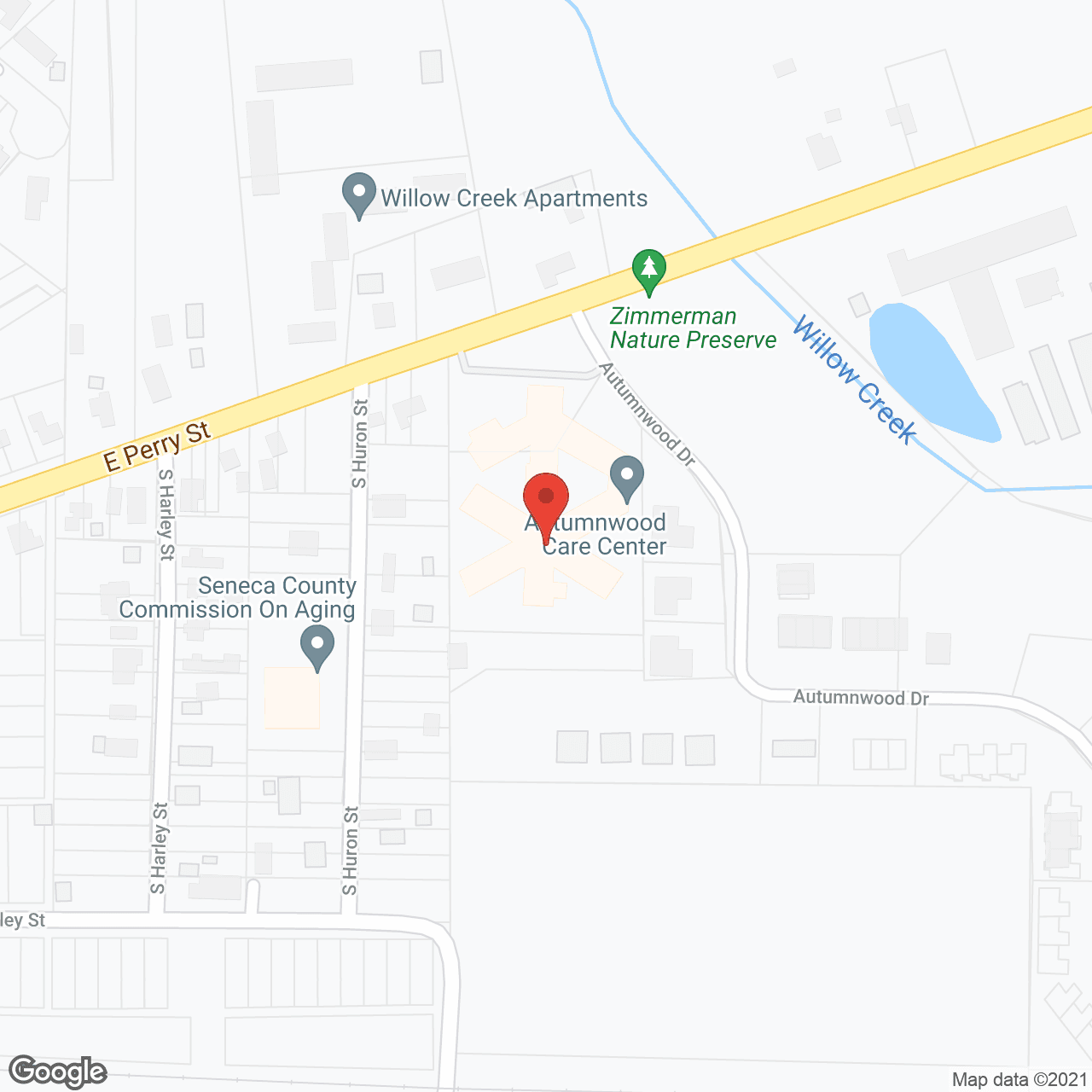 Map of the neighborhood around Autumnwood Care Ctr