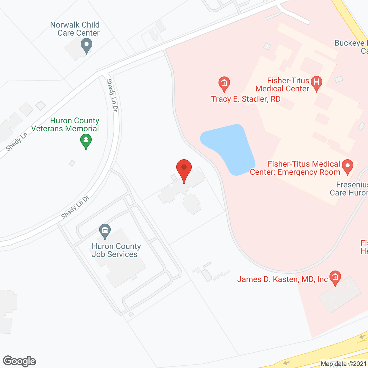 Map of the neighborhood around Carriage House of Fisher