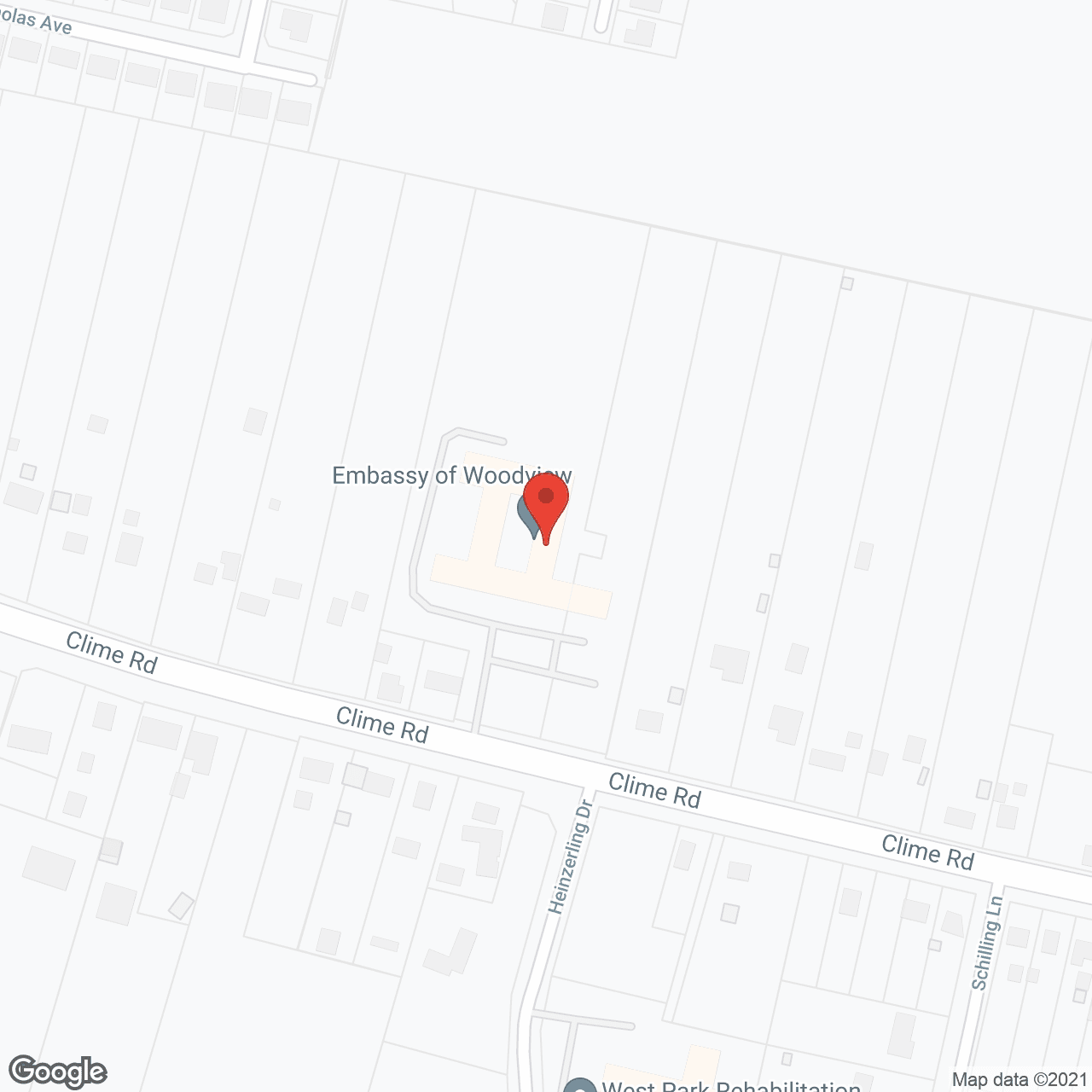 Map of the neighborhood around Franklin Woods Nursing and Rehabilitation Center
