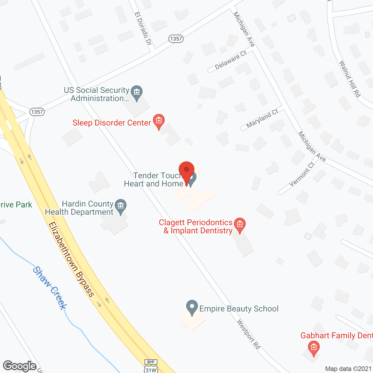 Map of the neighborhood around Morningview Gardens