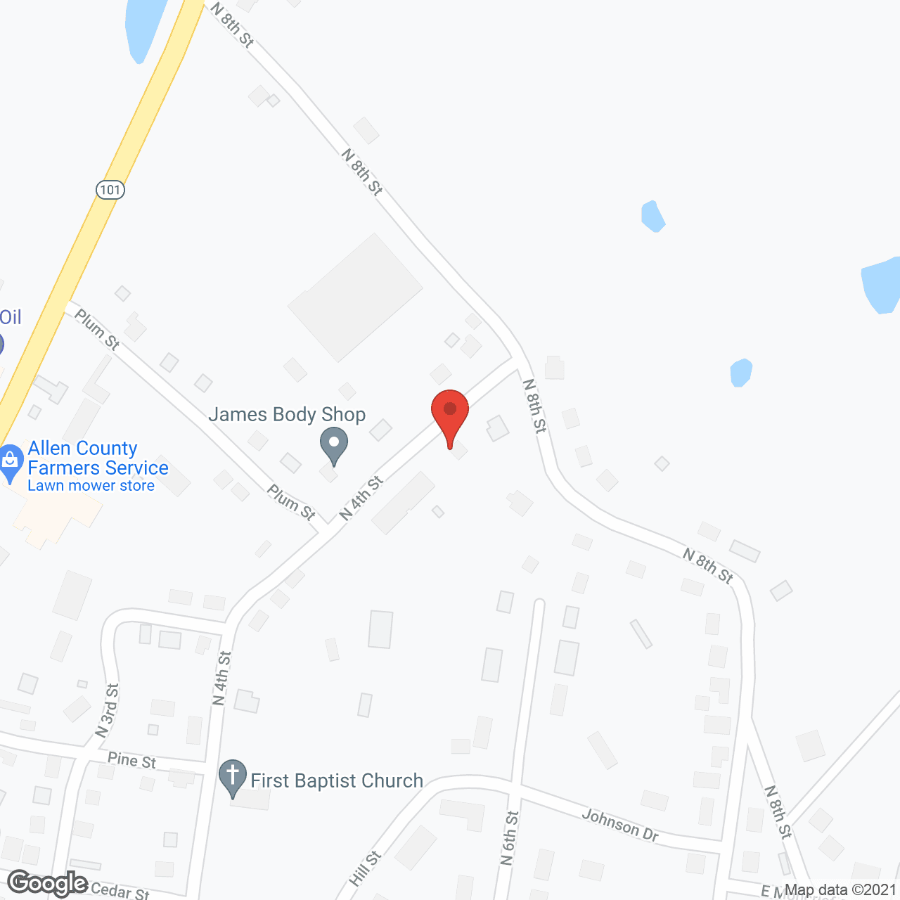 Map of the neighborhood around Scottsville Manor