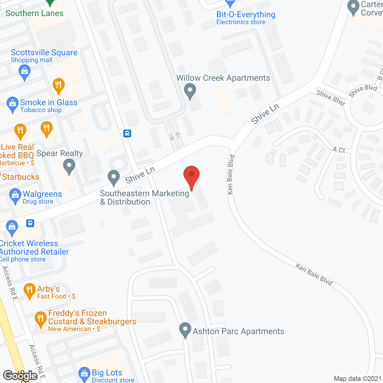 Map of the neighborhood around Fern Terrace of Bowling Green LLC