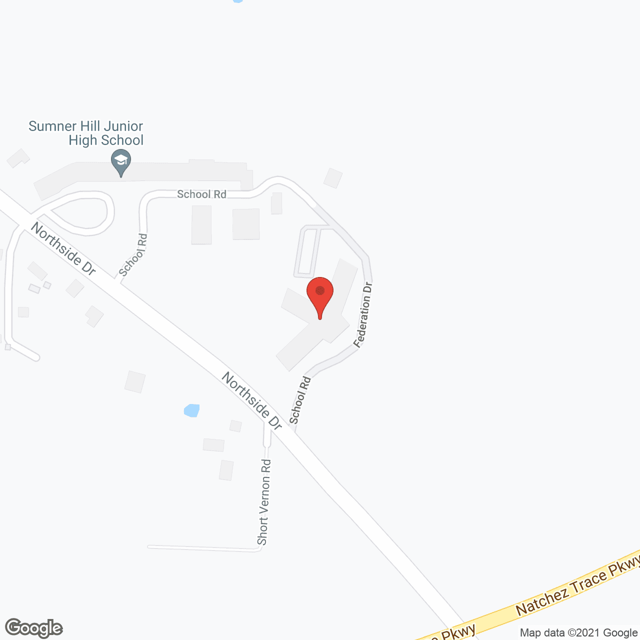 Map of the neighborhood around Federation Towers
