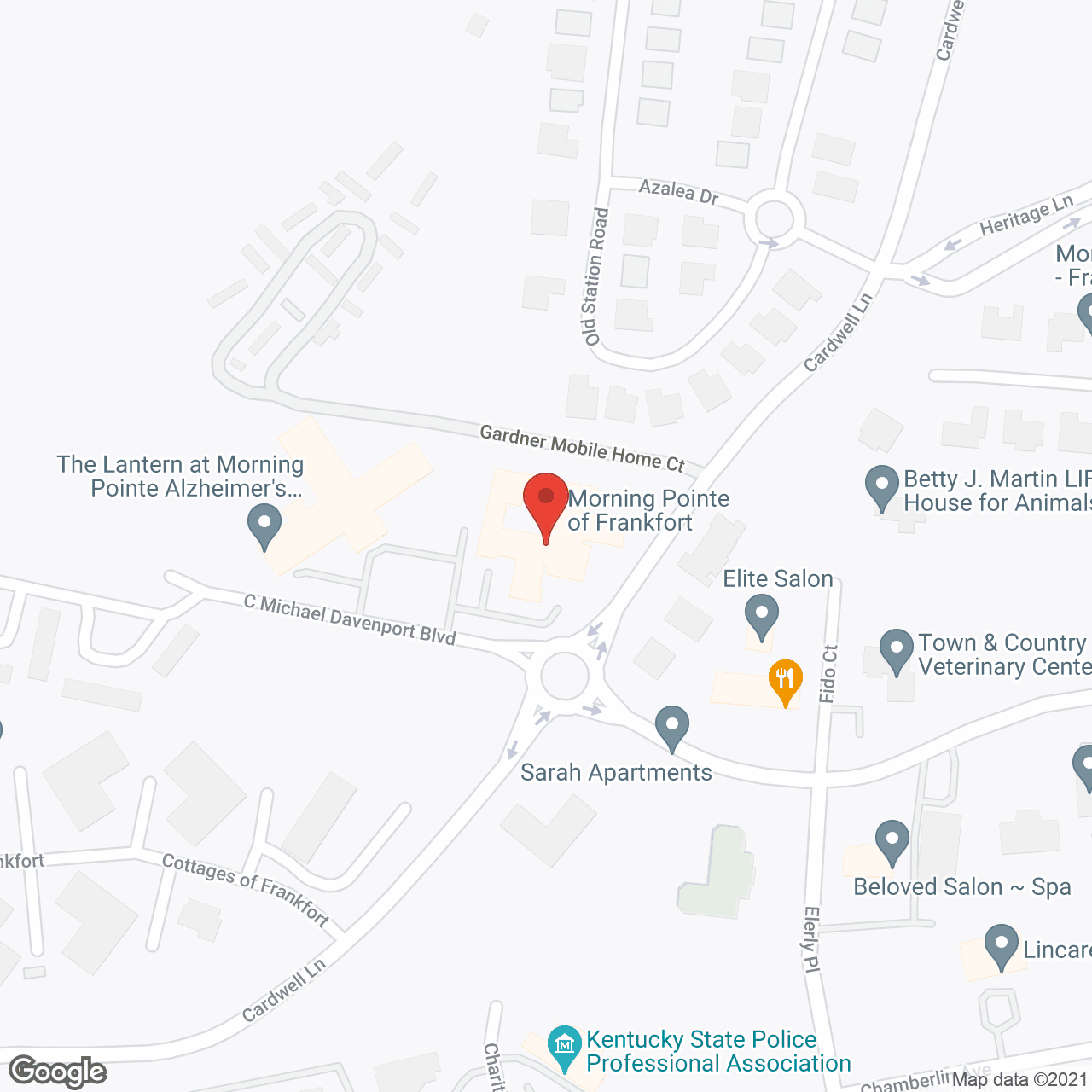 Map of the neighborhood around The Neighborhood of Frankfort