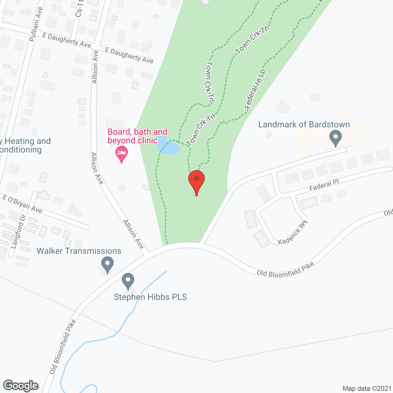Map of the neighborhood around Federal Hill Manor