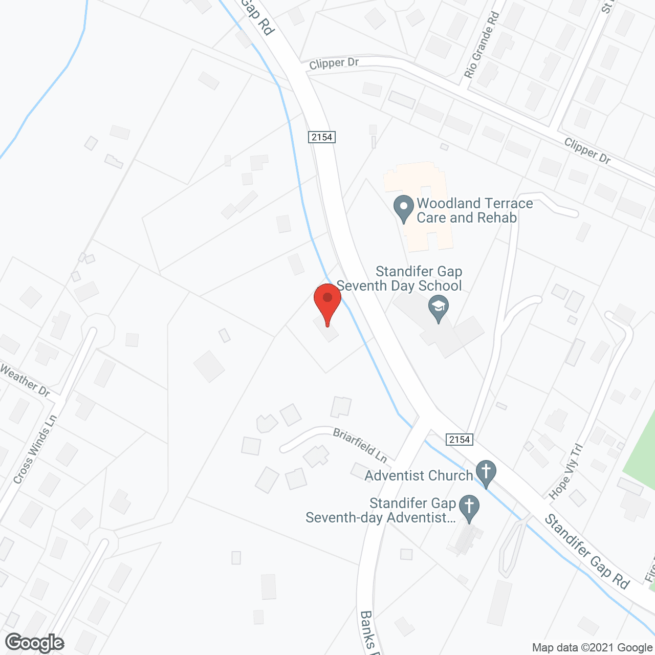 Map of the neighborhood around Standifer Gap Home-The Elderly