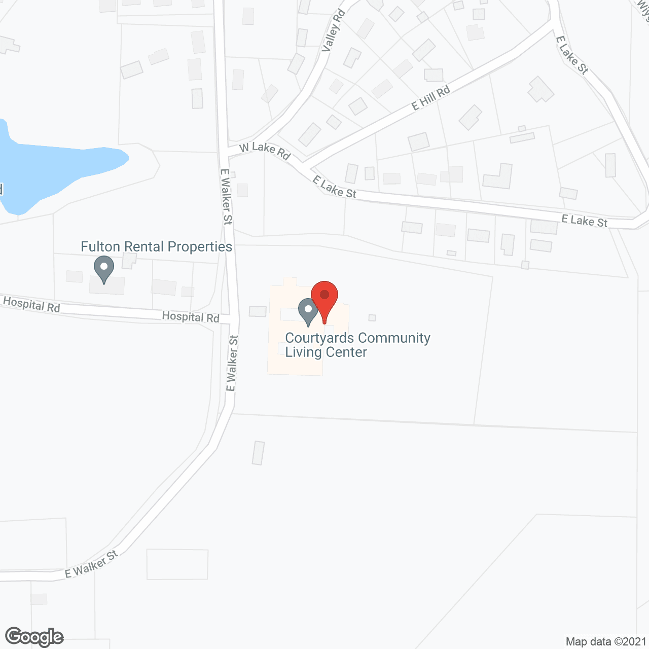 Map of the neighborhood around Courtyard Nursing Home