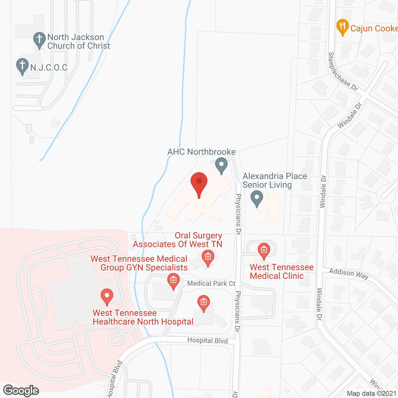 Map of the neighborhood around Northbrook Health Care Ctr