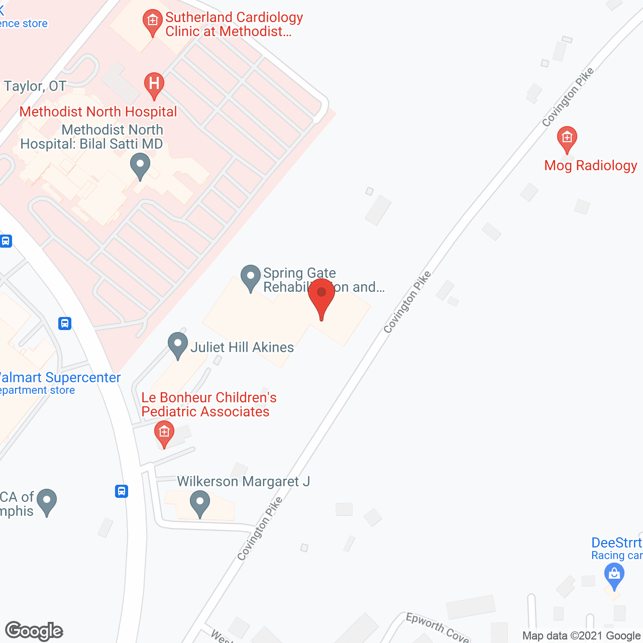Map of the neighborhood around Spring Gate Rehabilitation and Healthcare Center