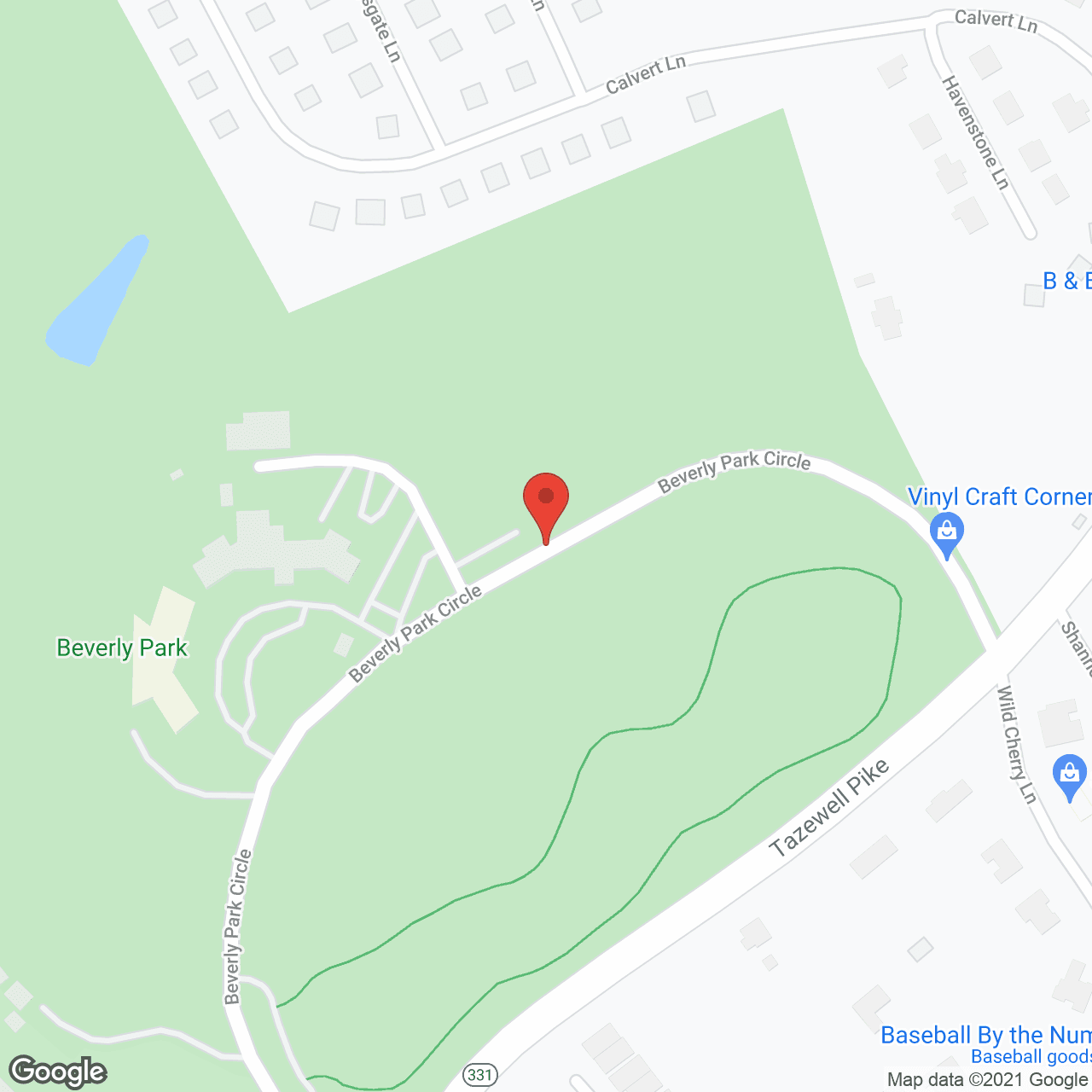 Map of the neighborhood around Beverly Park Place Health and Rehab