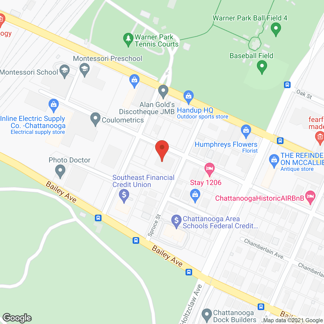 Map of the neighborhood around Davis Retirement Home