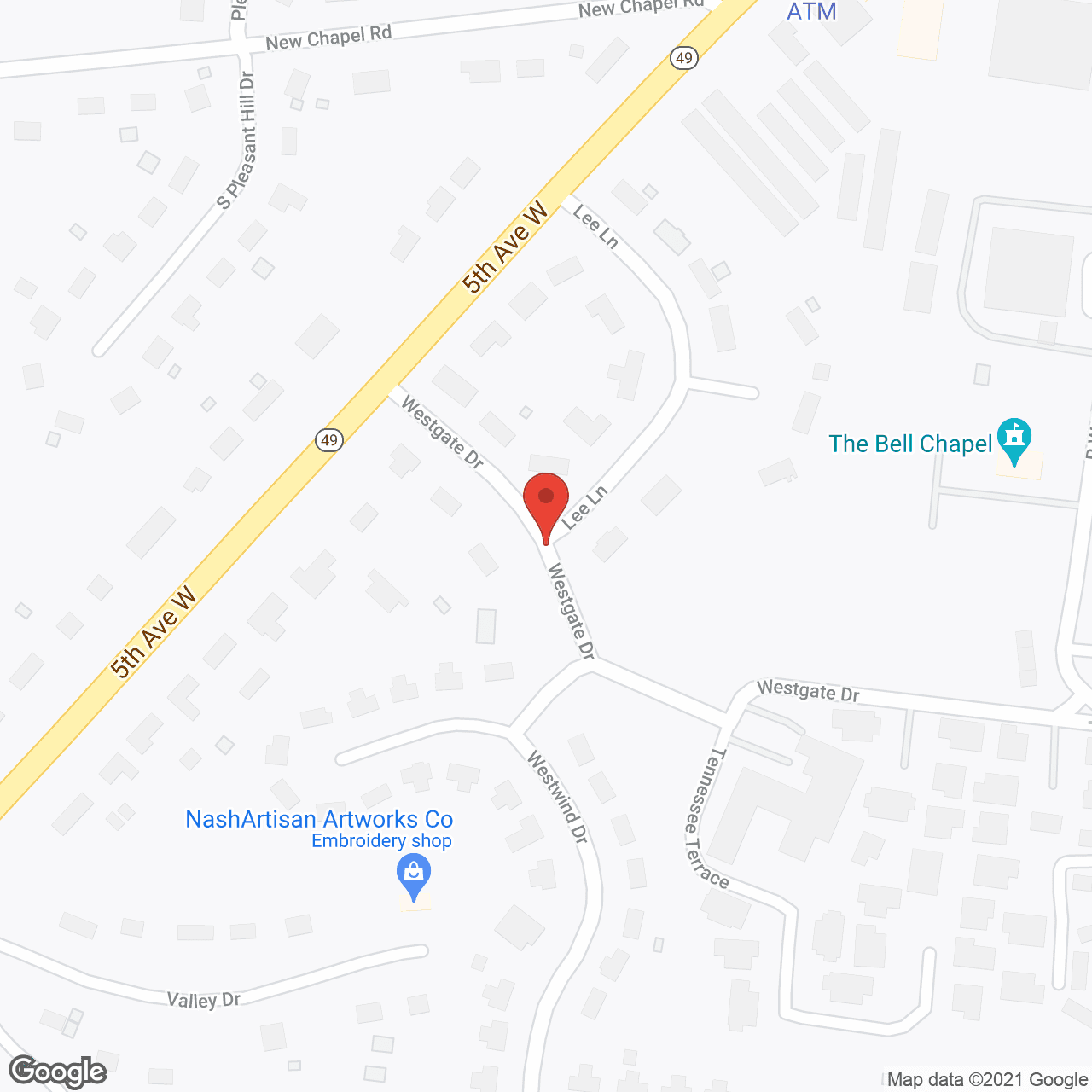 Map of the neighborhood around Morningside of Springfield