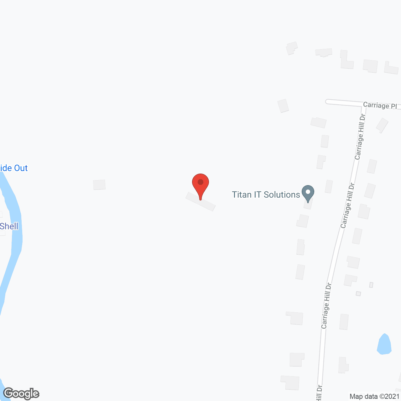 Map of the neighborhood around Long Hollow Terrace