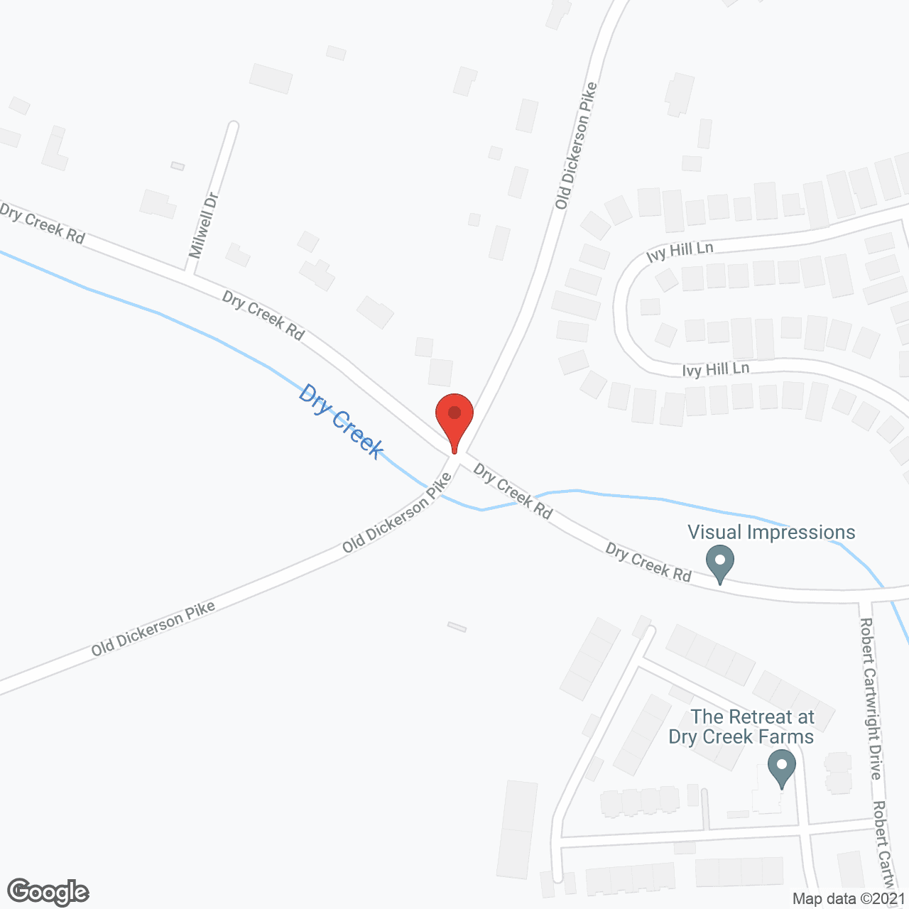 Map of the neighborhood around Vanco Manor