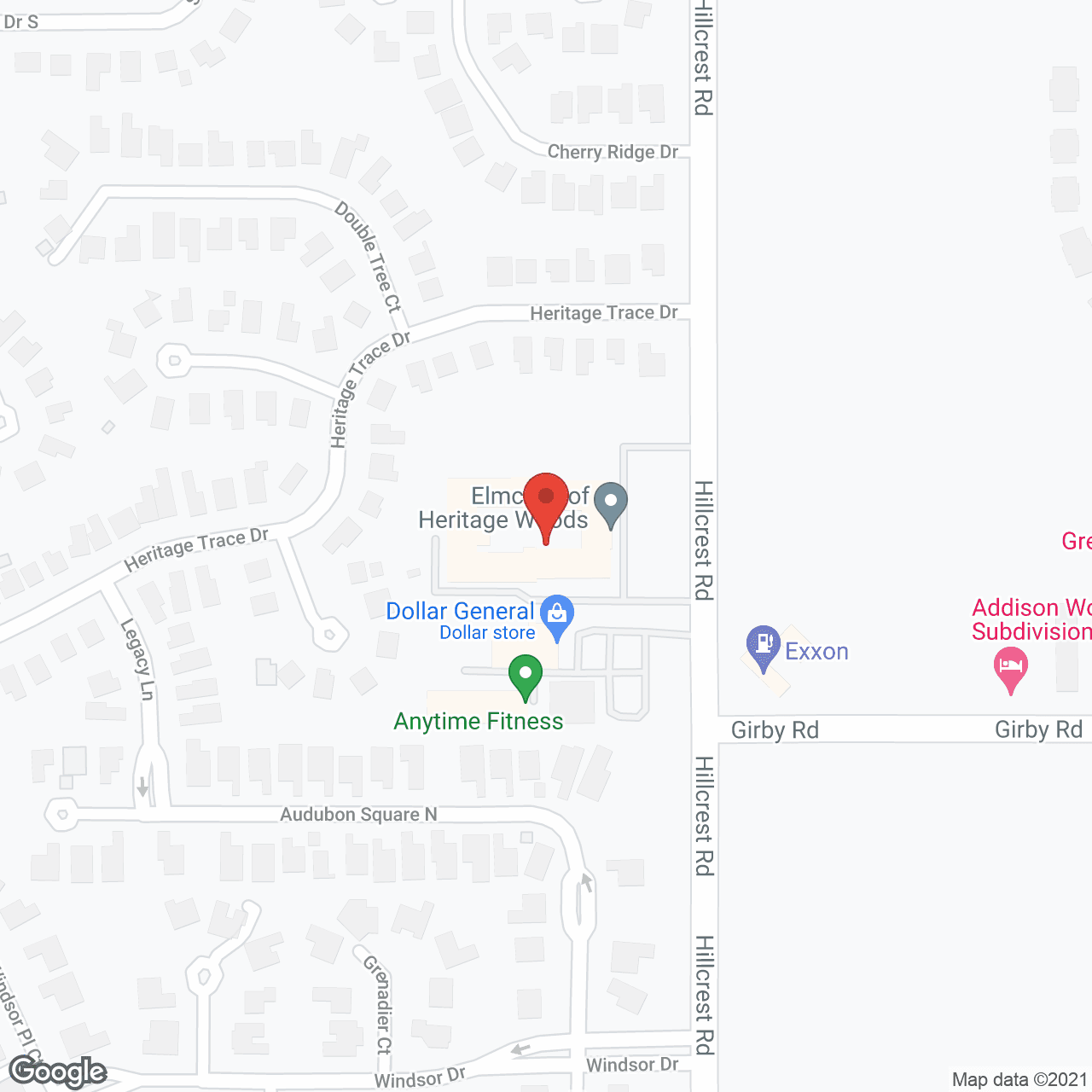 Map of the neighborhood around Proveer at Heritage Woods