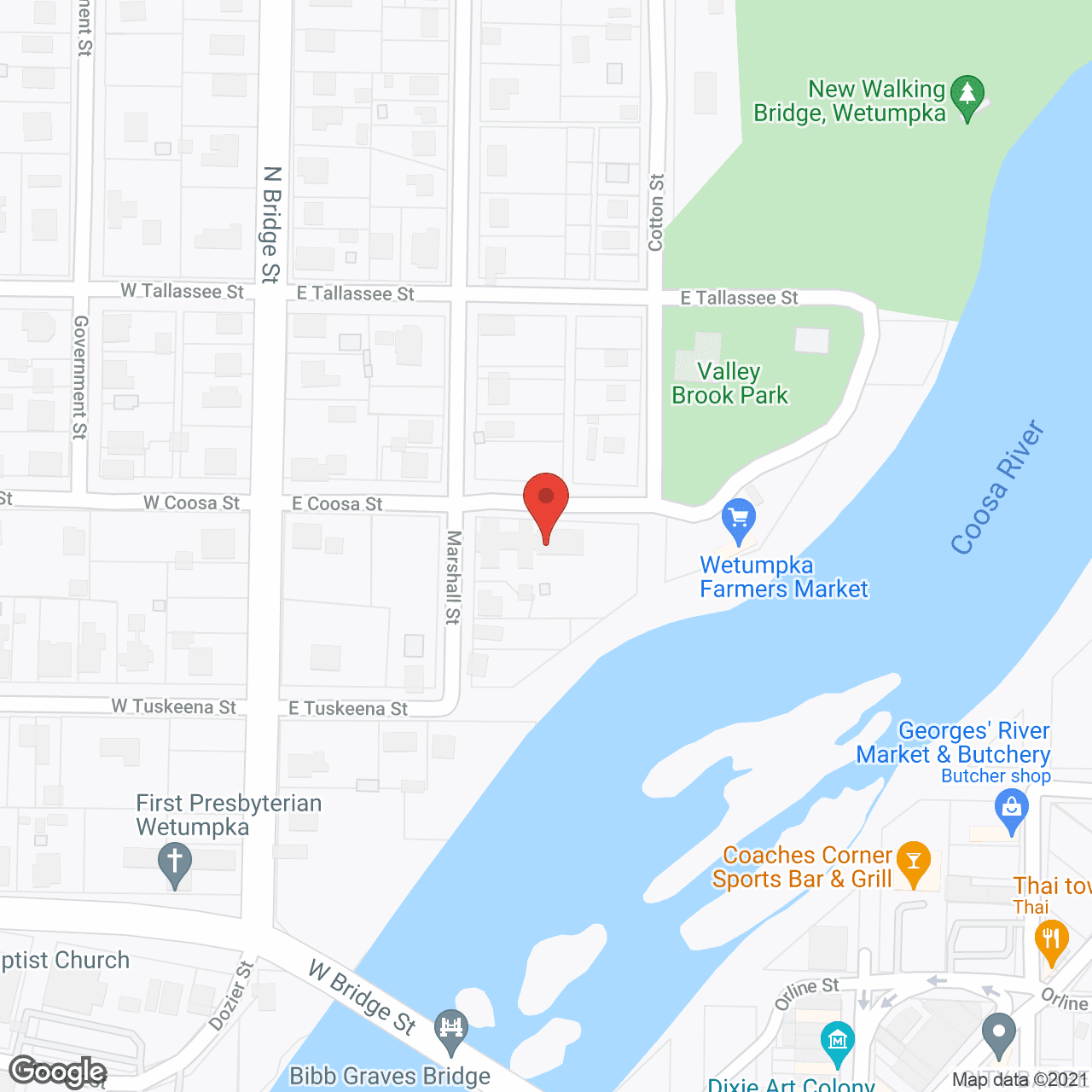 Map of the neighborhood around River Ridge Long Term Care