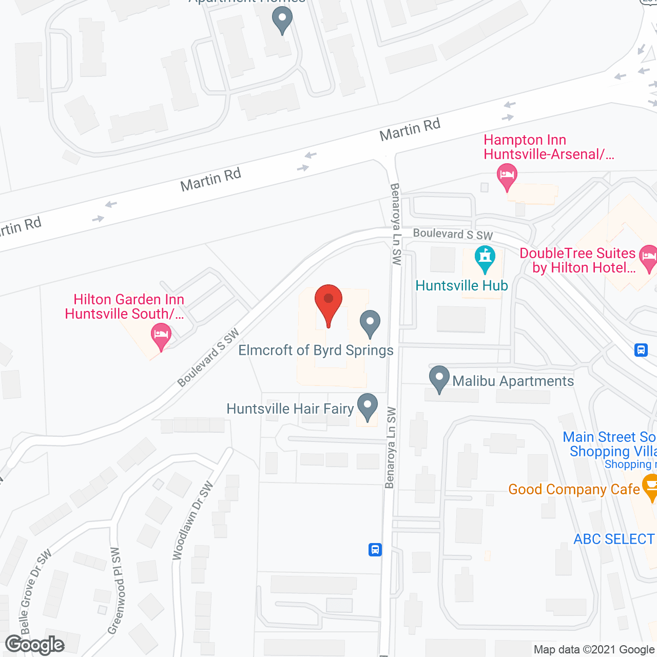 Map of the neighborhood around Proveer at Byrd Springs