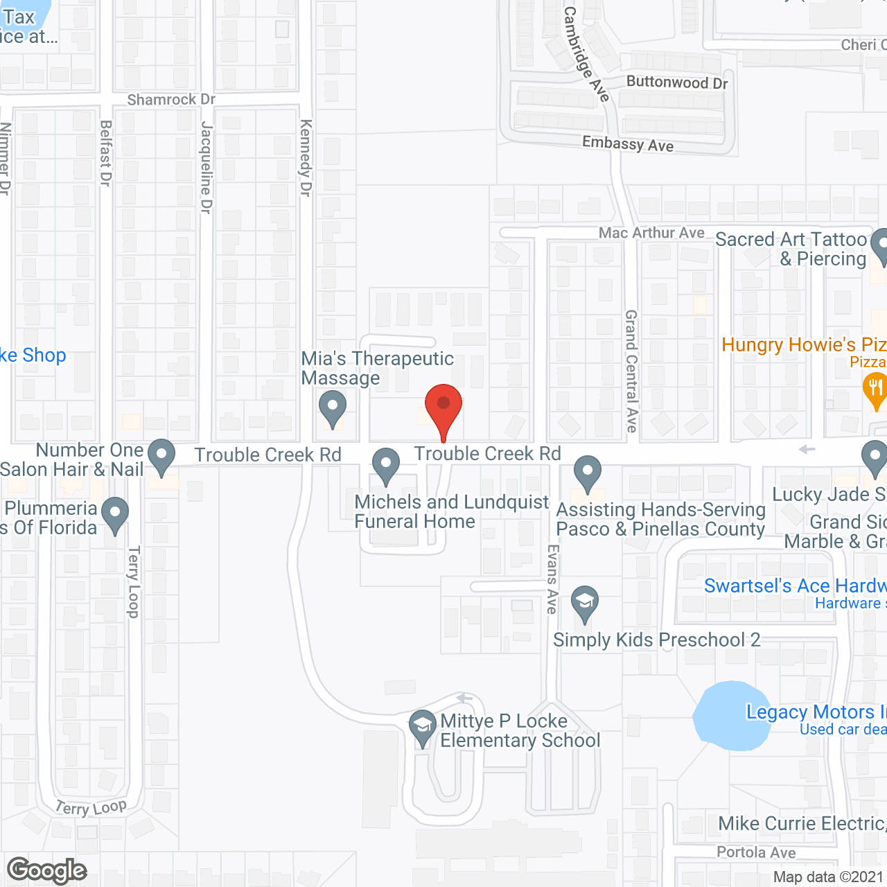 Map of the neighborhood around Home Sweet Home