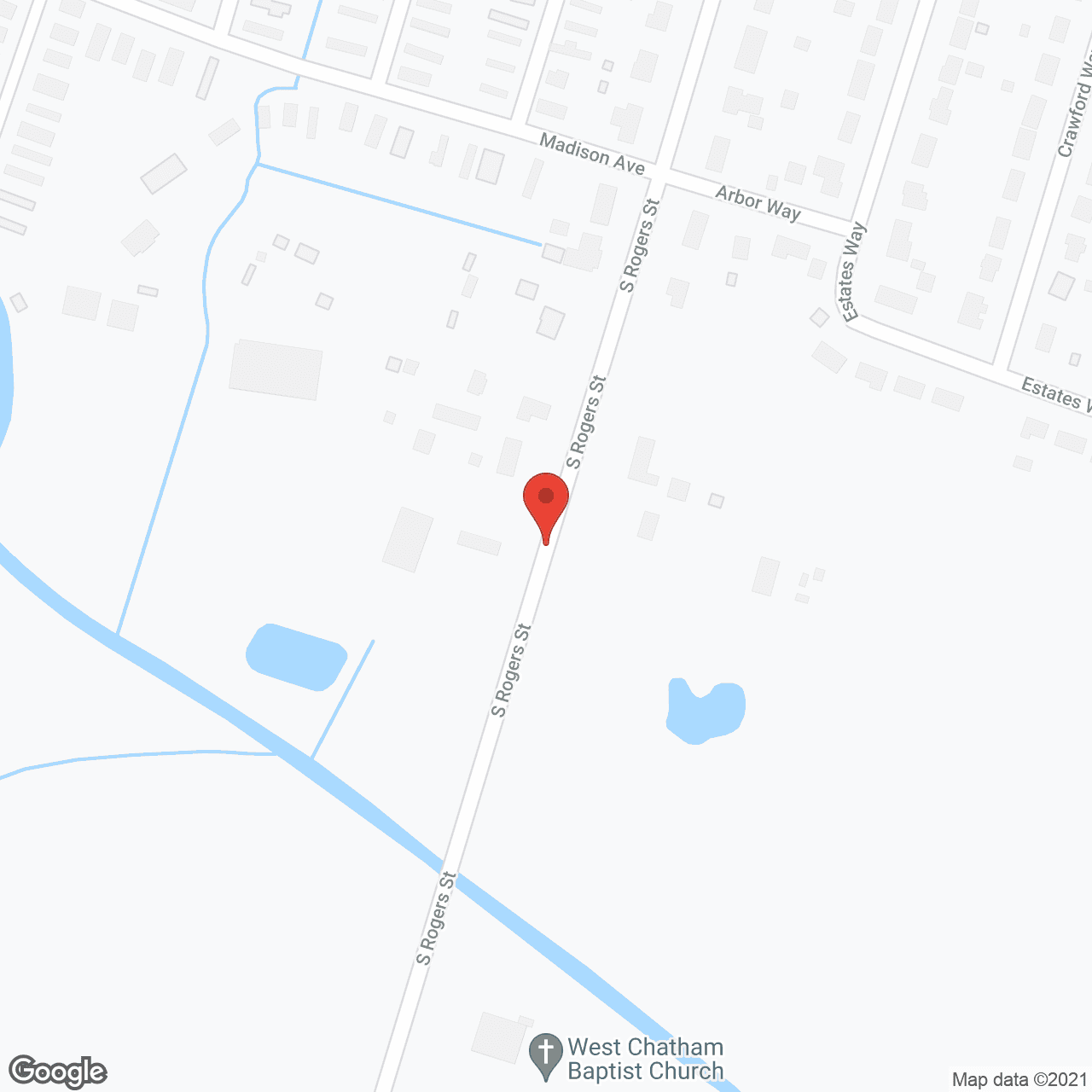 Map of the neighborhood around Wisteria Gardens
