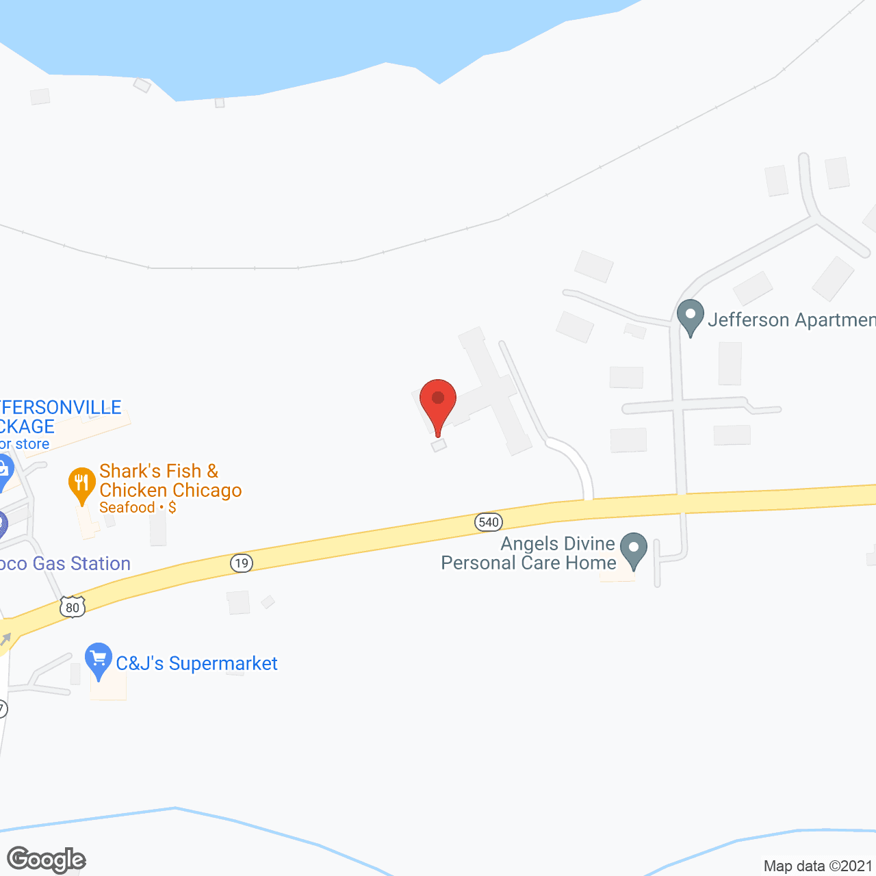 Map of the neighborhood around Eastview Nursing Home