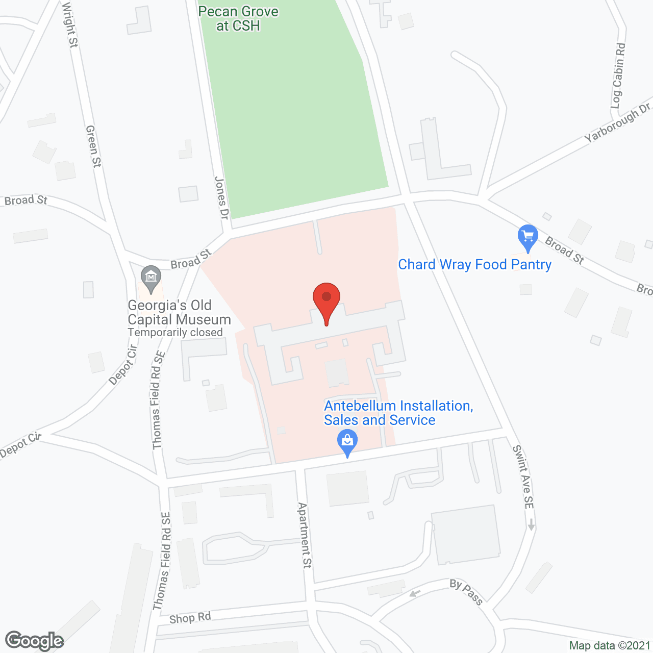 Map of the neighborhood around James B Craig Nursing Ctr