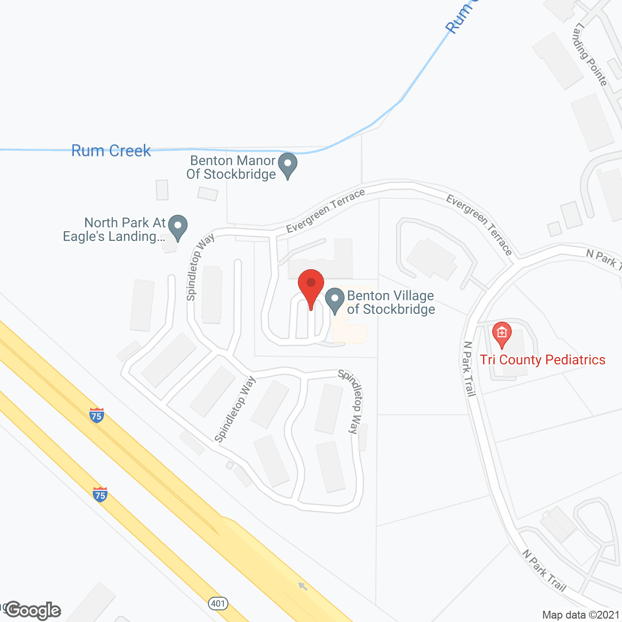Map of the neighborhood around Benton Village of Stockbridge