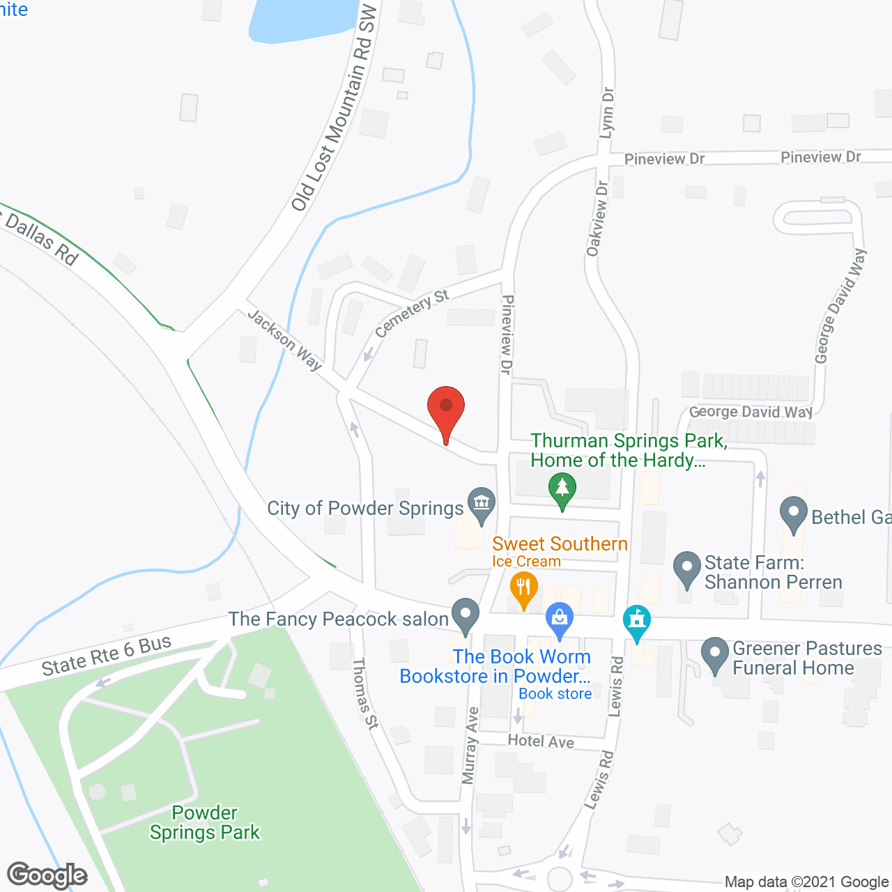 Map of the neighborhood around Bethel Gardens