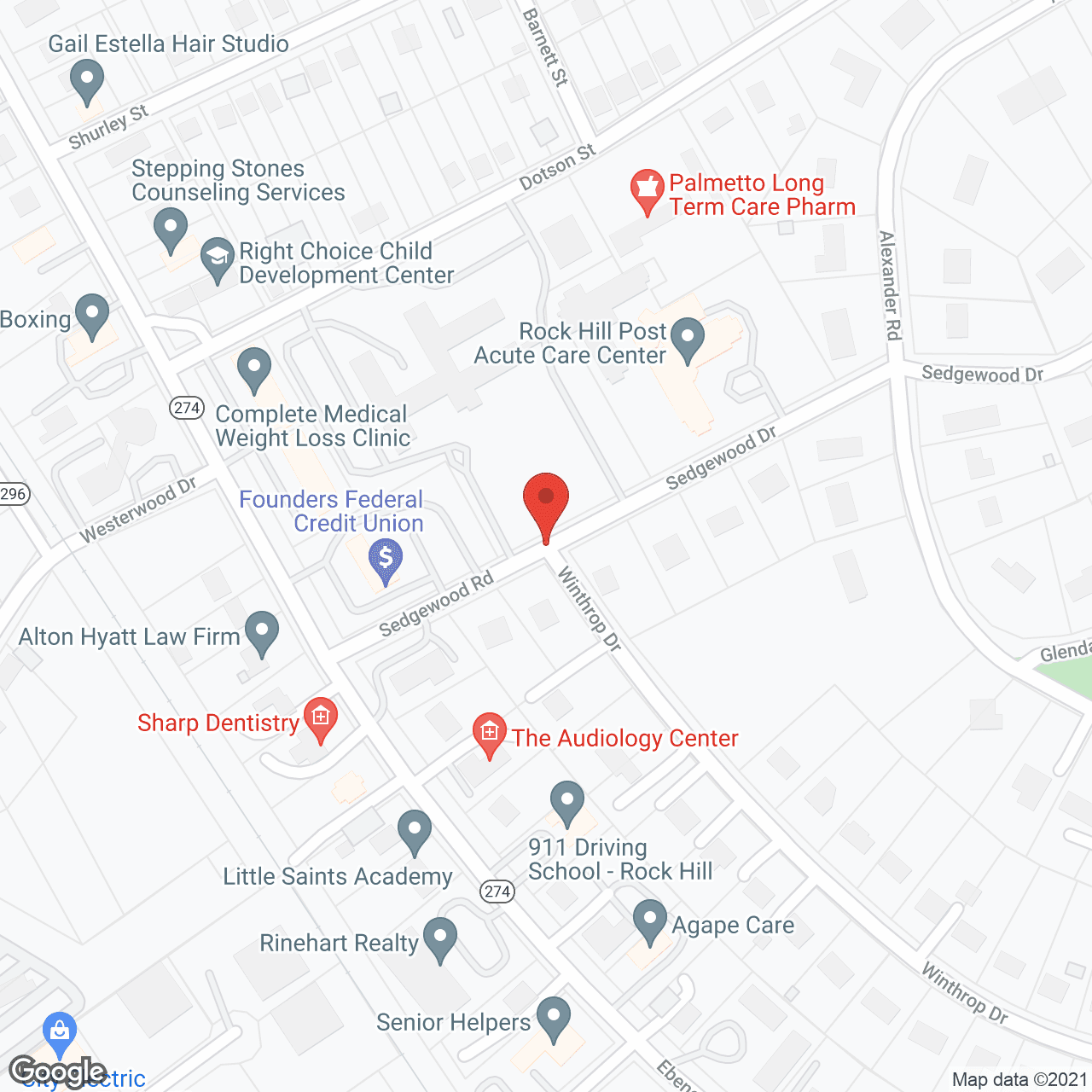 Map of the neighborhood around Ebenezer Nursing Home Inc
