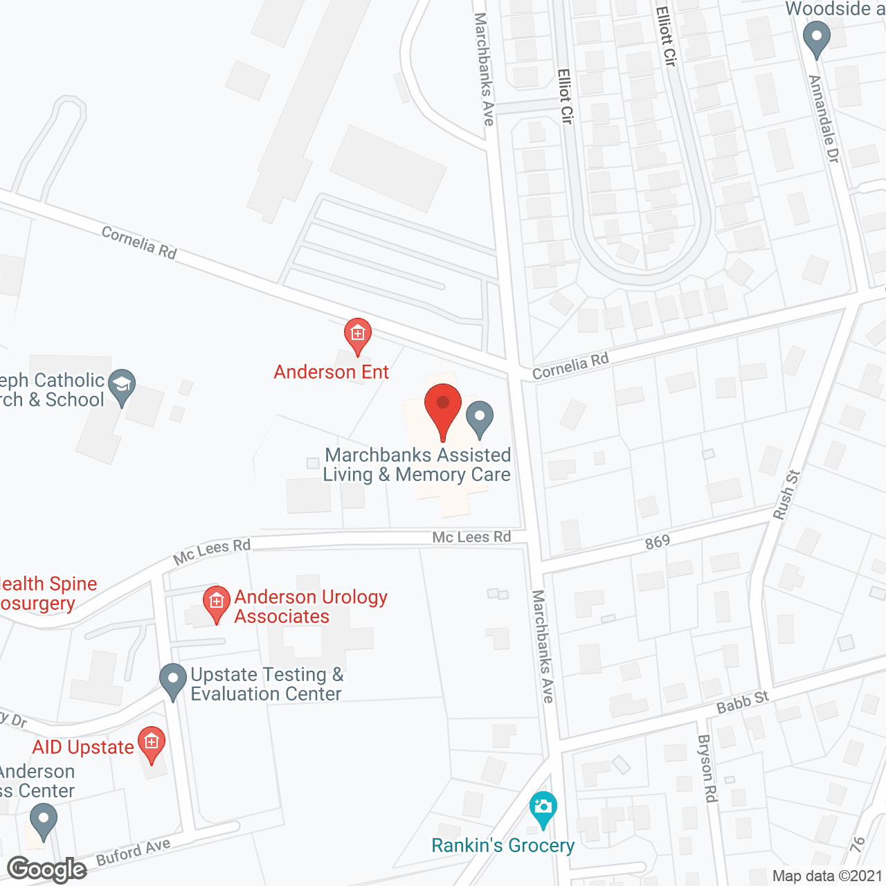 Map of the neighborhood around TerraBella Marchbanks