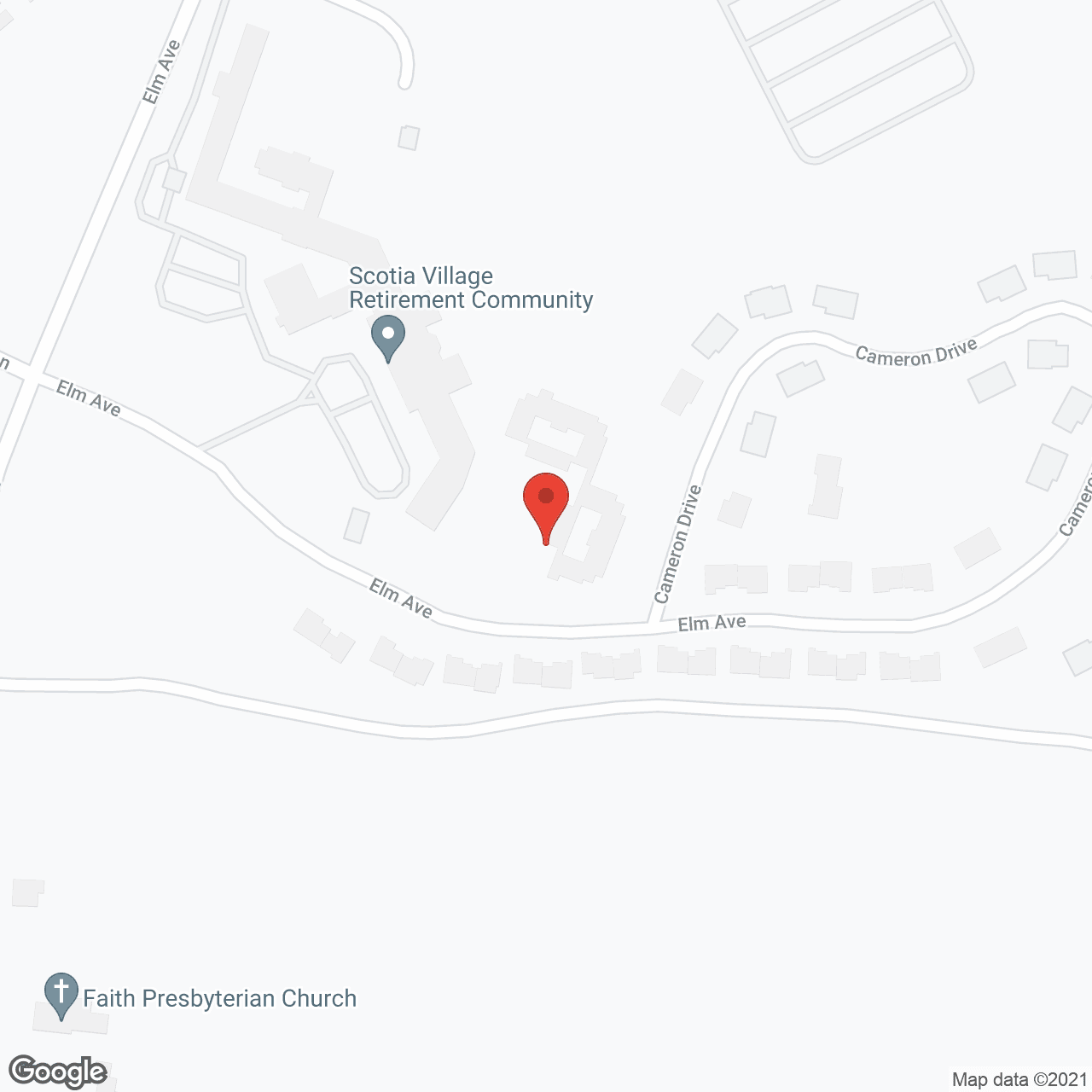 Map of the neighborhood around Scotia Village