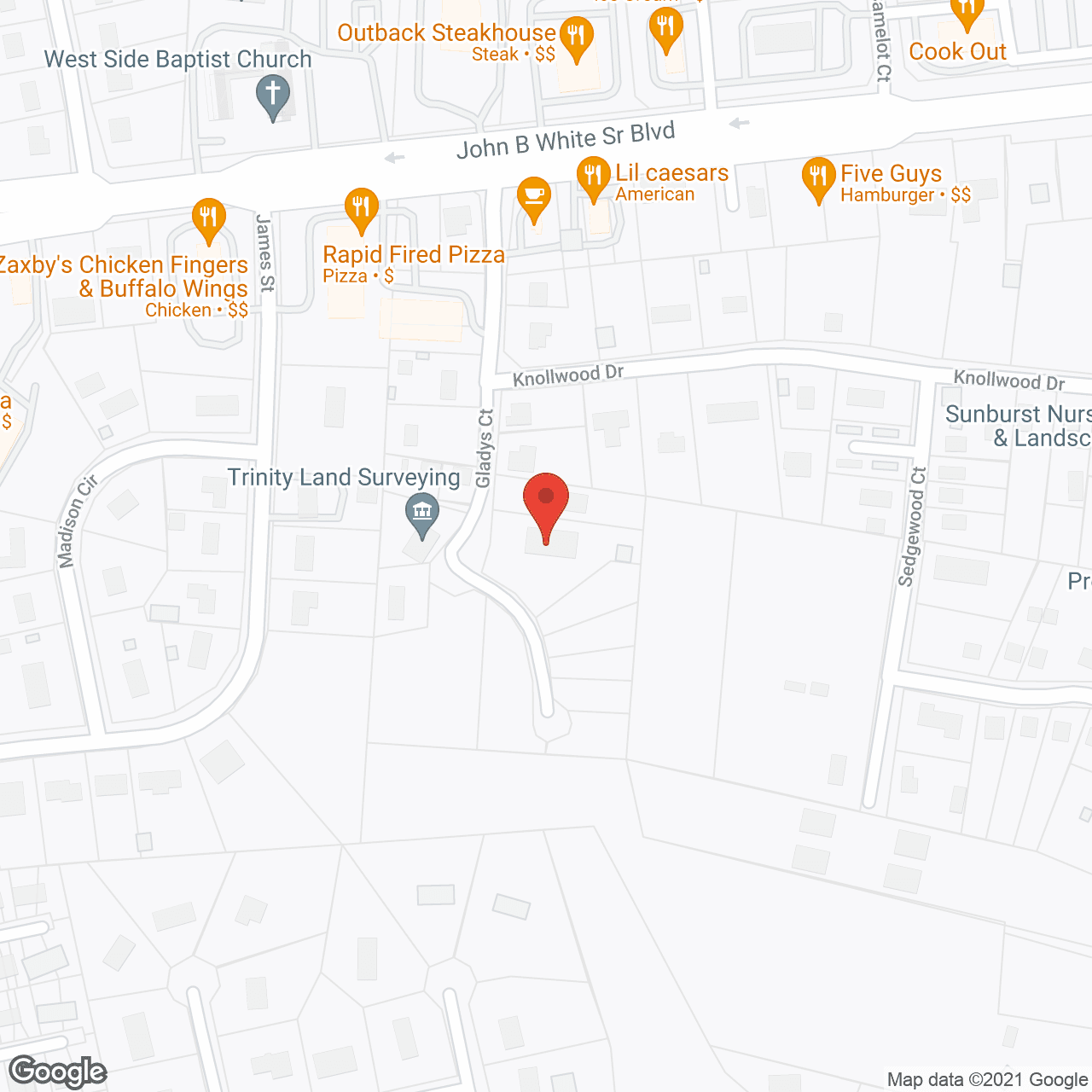 Map of the neighborhood around Cantrell's Residential Care Facility