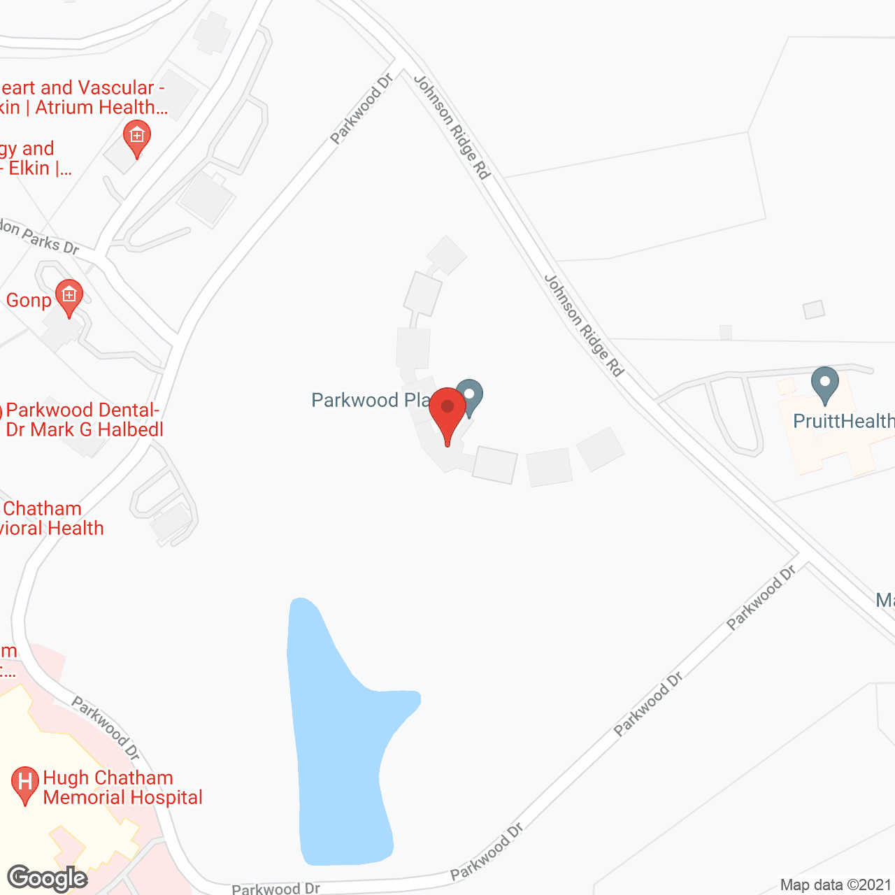 Map of the neighborhood around Parkwood Place