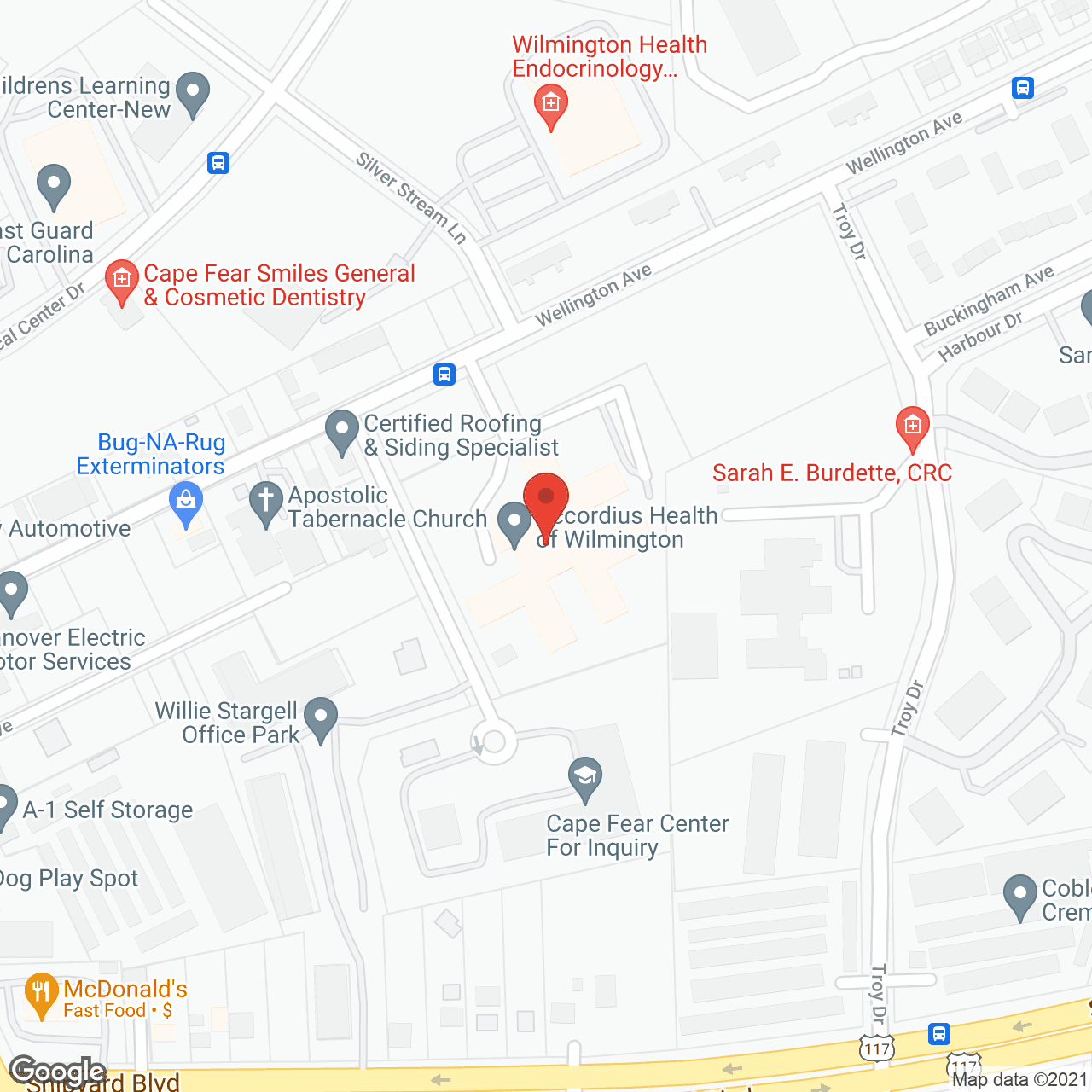 Map of the neighborhood around Accordus Health