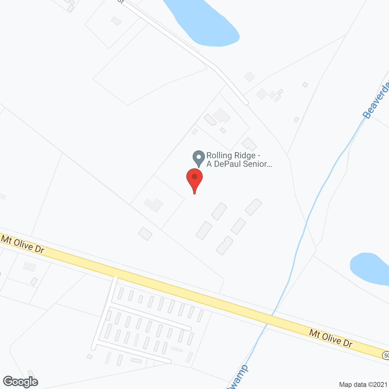 Map of the neighborhood around Rolling Ridge