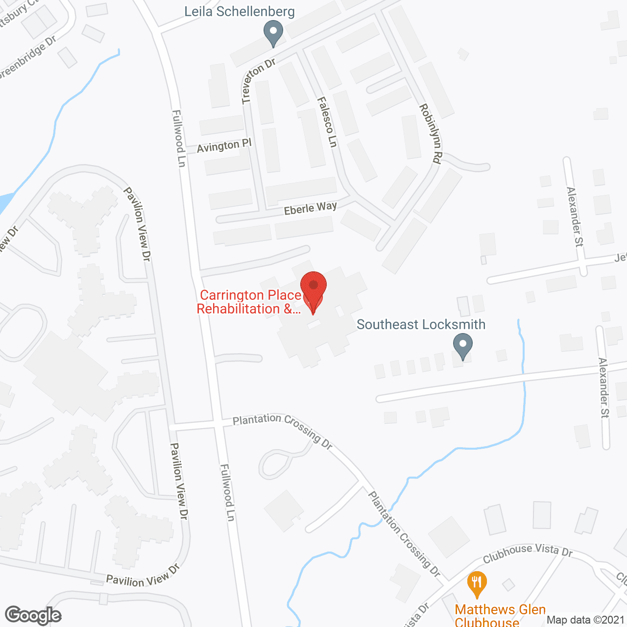 Map of the neighborhood around Carrington Place