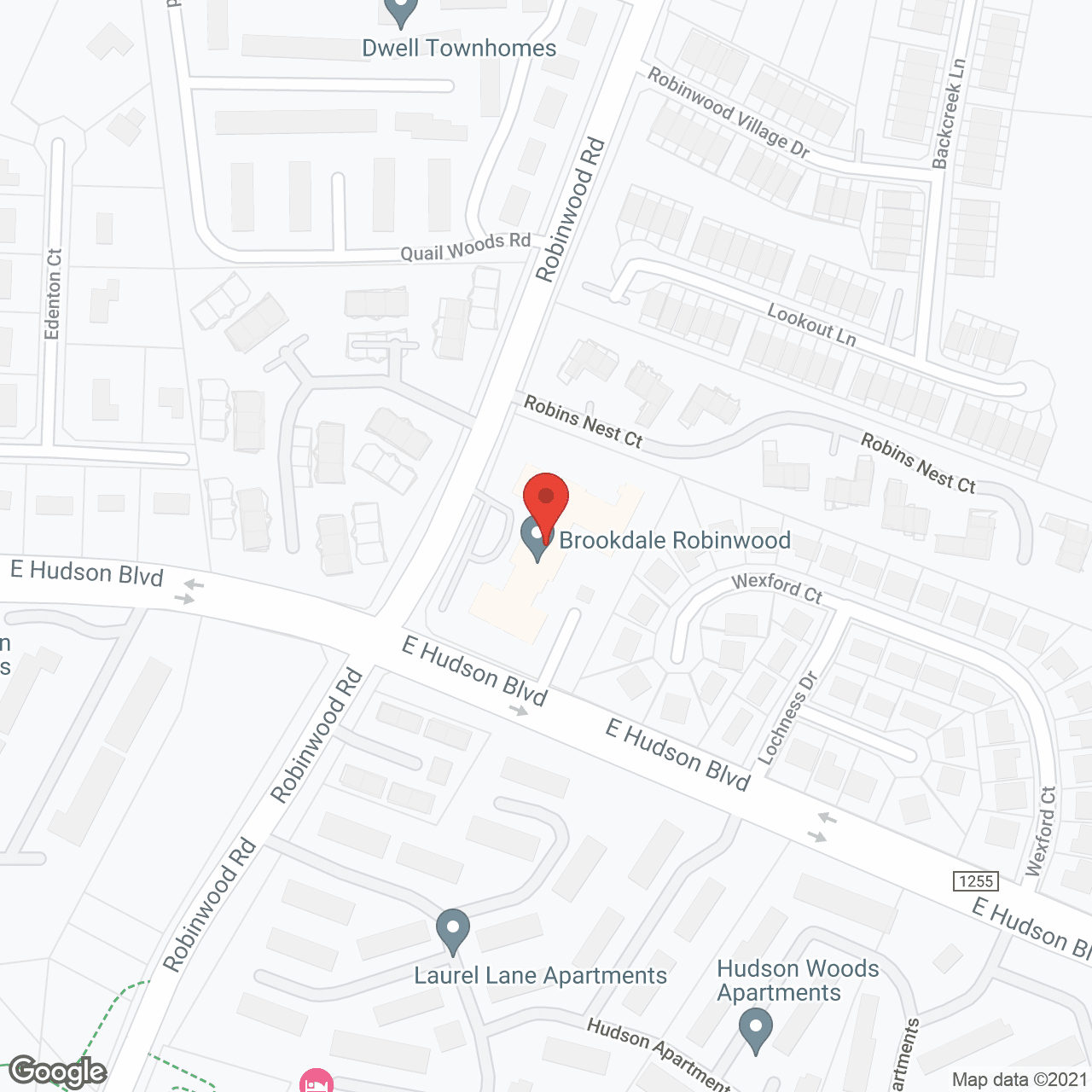 Map of the neighborhood around Brookdale Robinwood