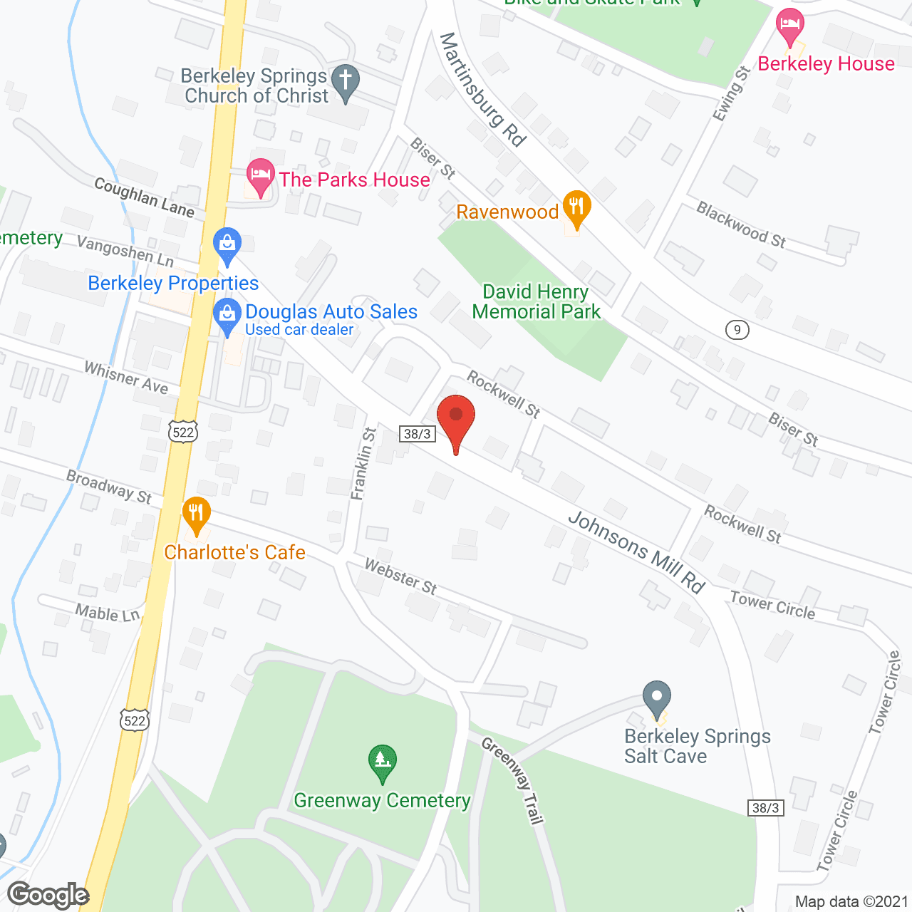 Map of the neighborhood around Valley View Nursing Home