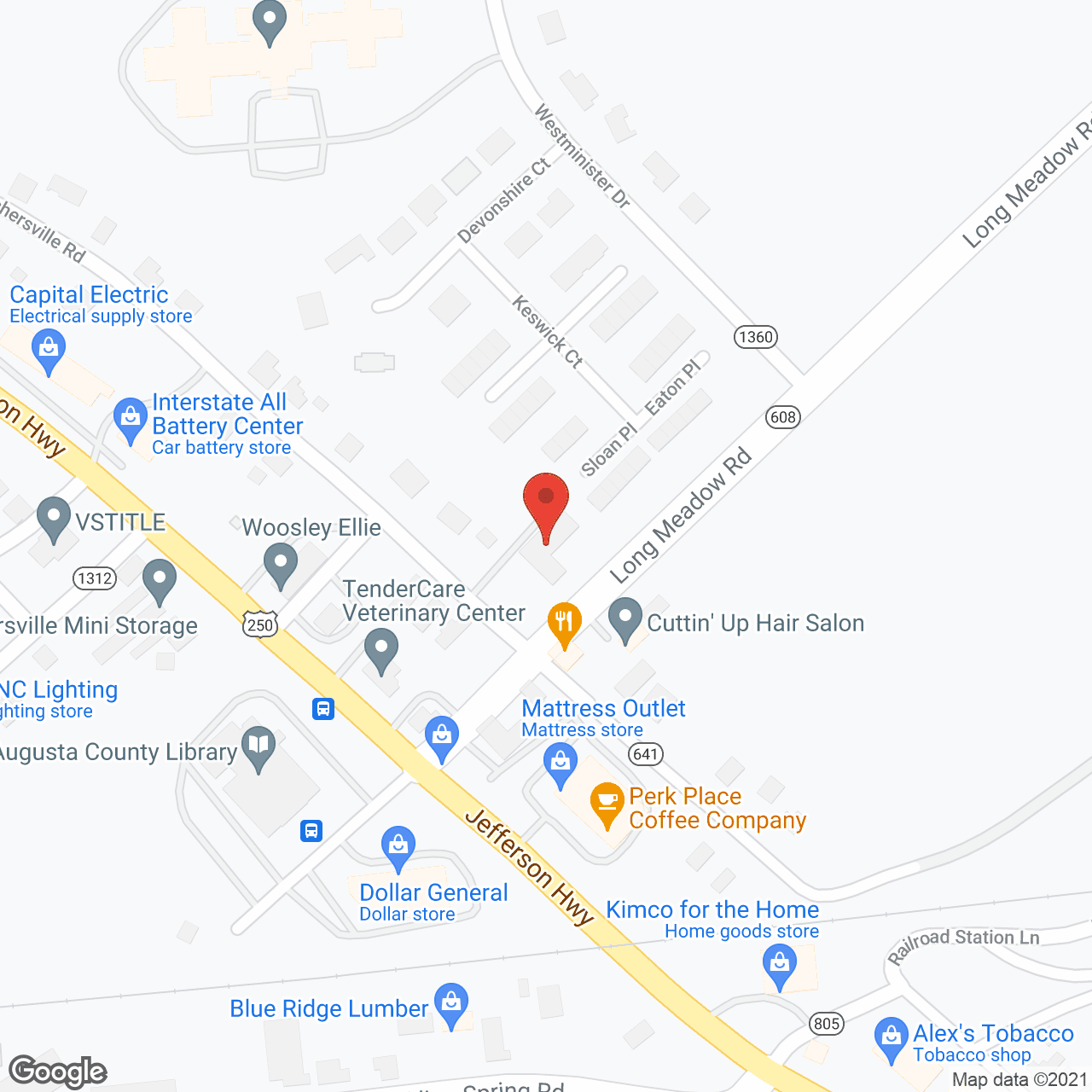Map of the neighborhood around Care Corner Assisted Living